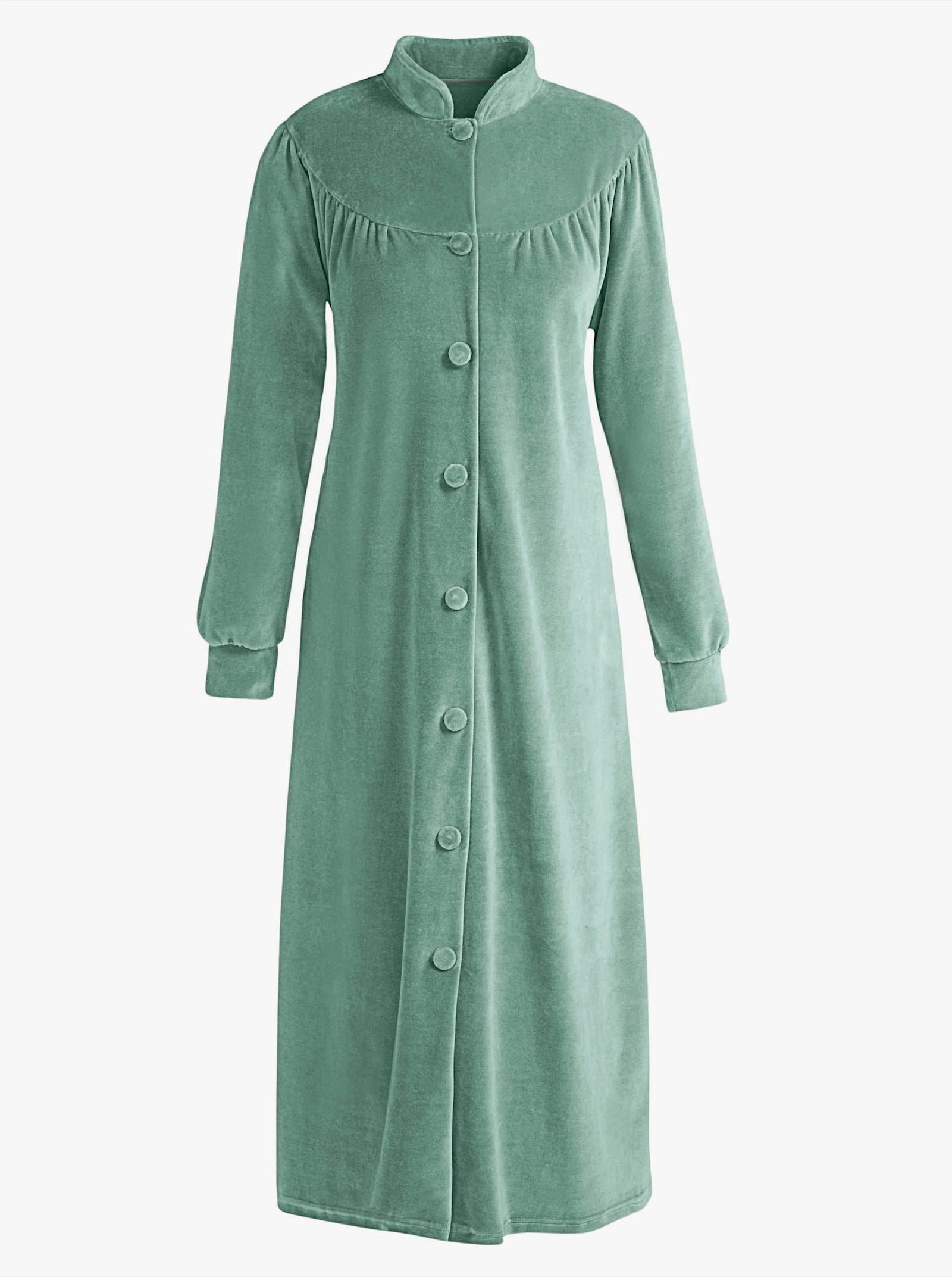 Plantier Morgenmantel in Nicki-Qualität - grün