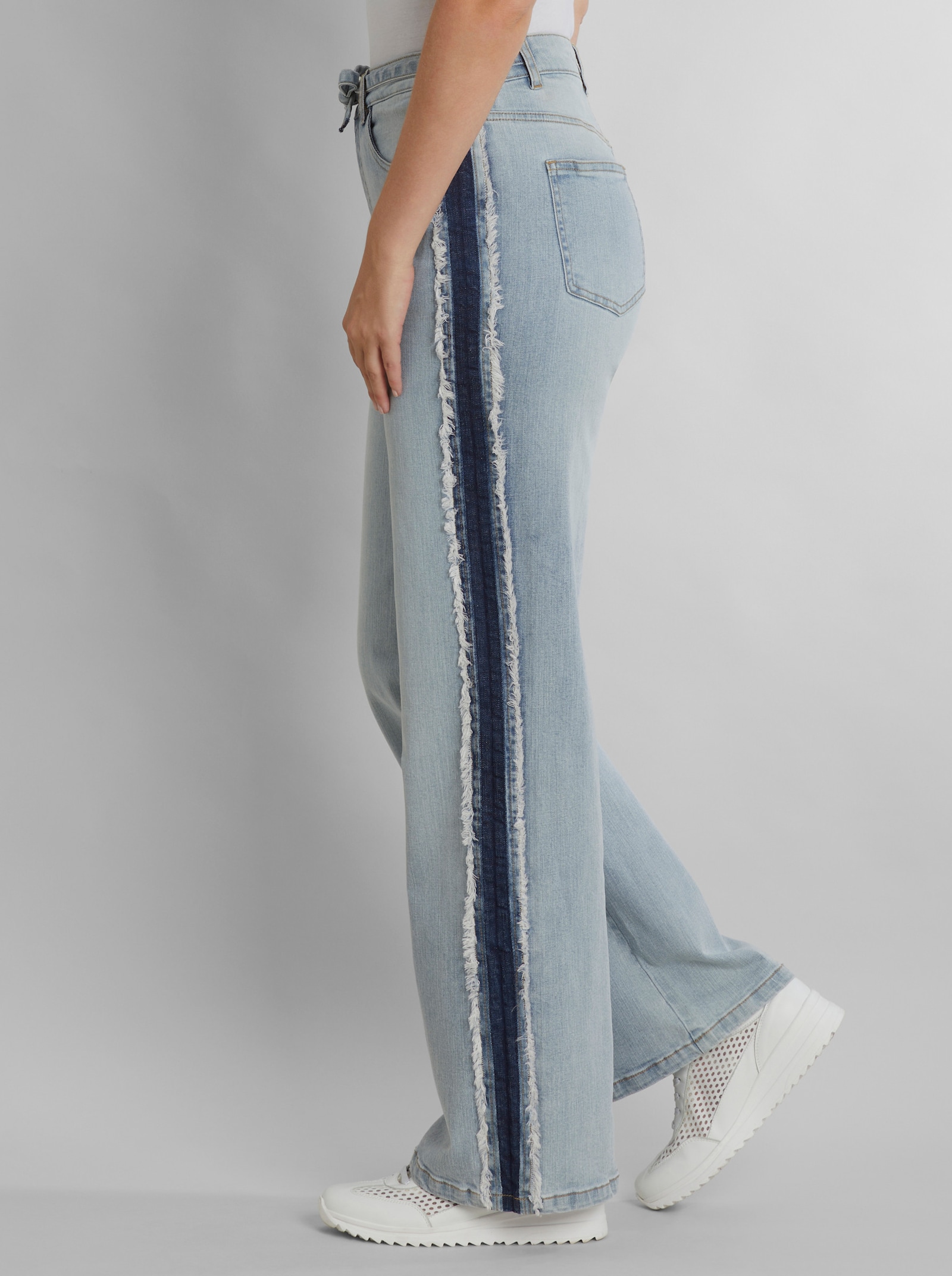 heine Jeans mit Galonstreifen - blue-bleached