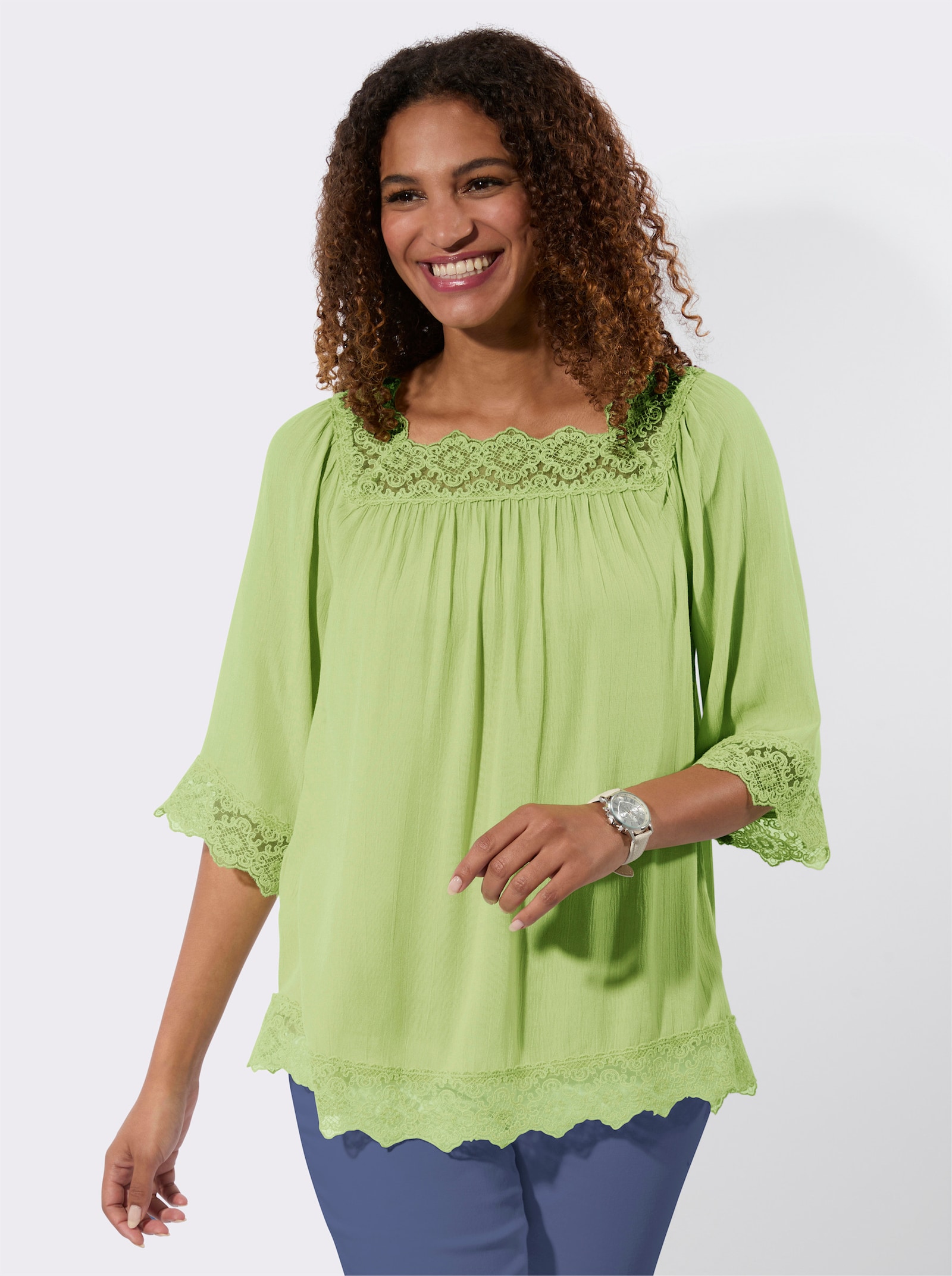 Schlupfbluse - lindgrün