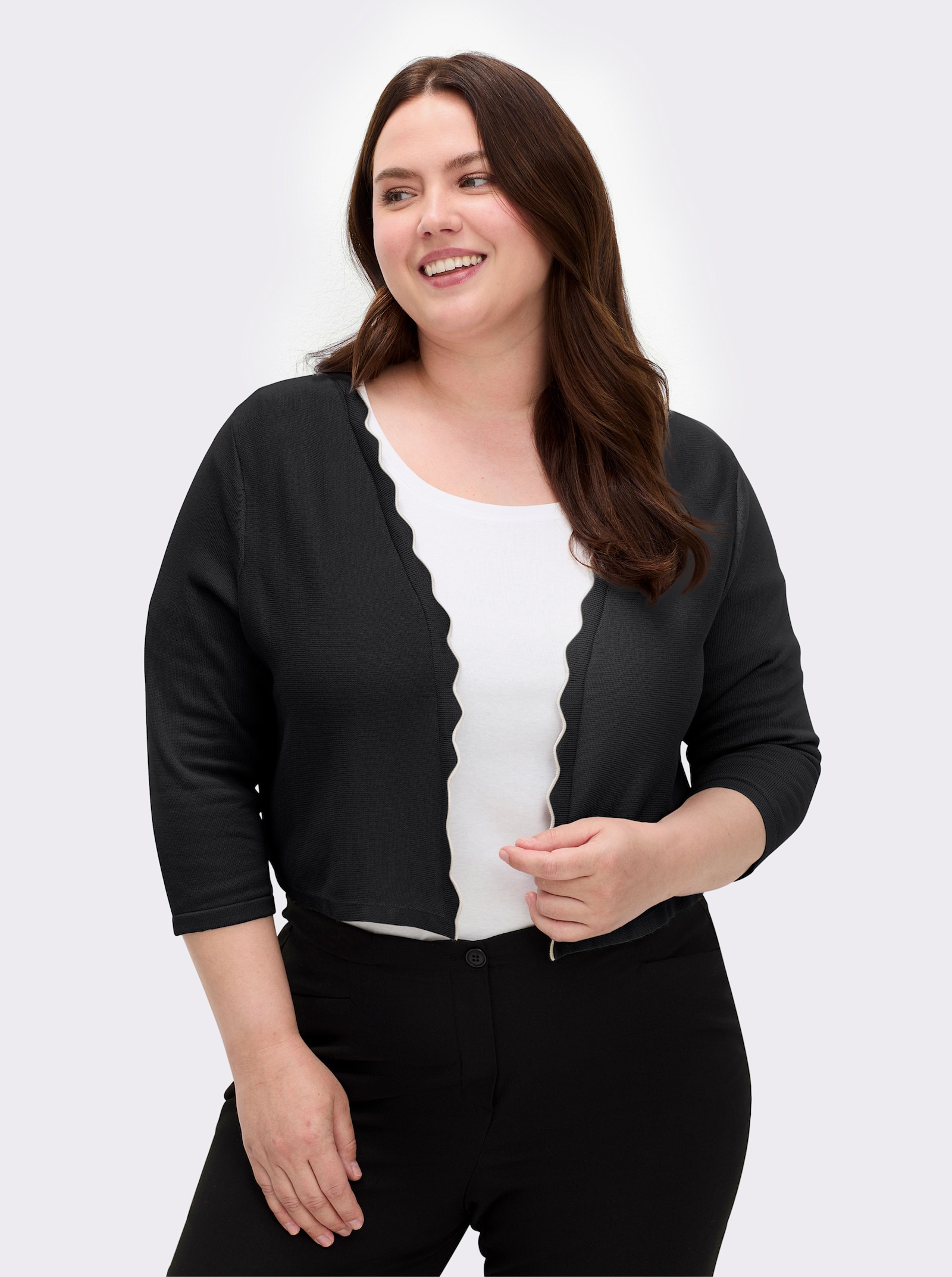Bolero in Feinstrick-Qualität - schwarz