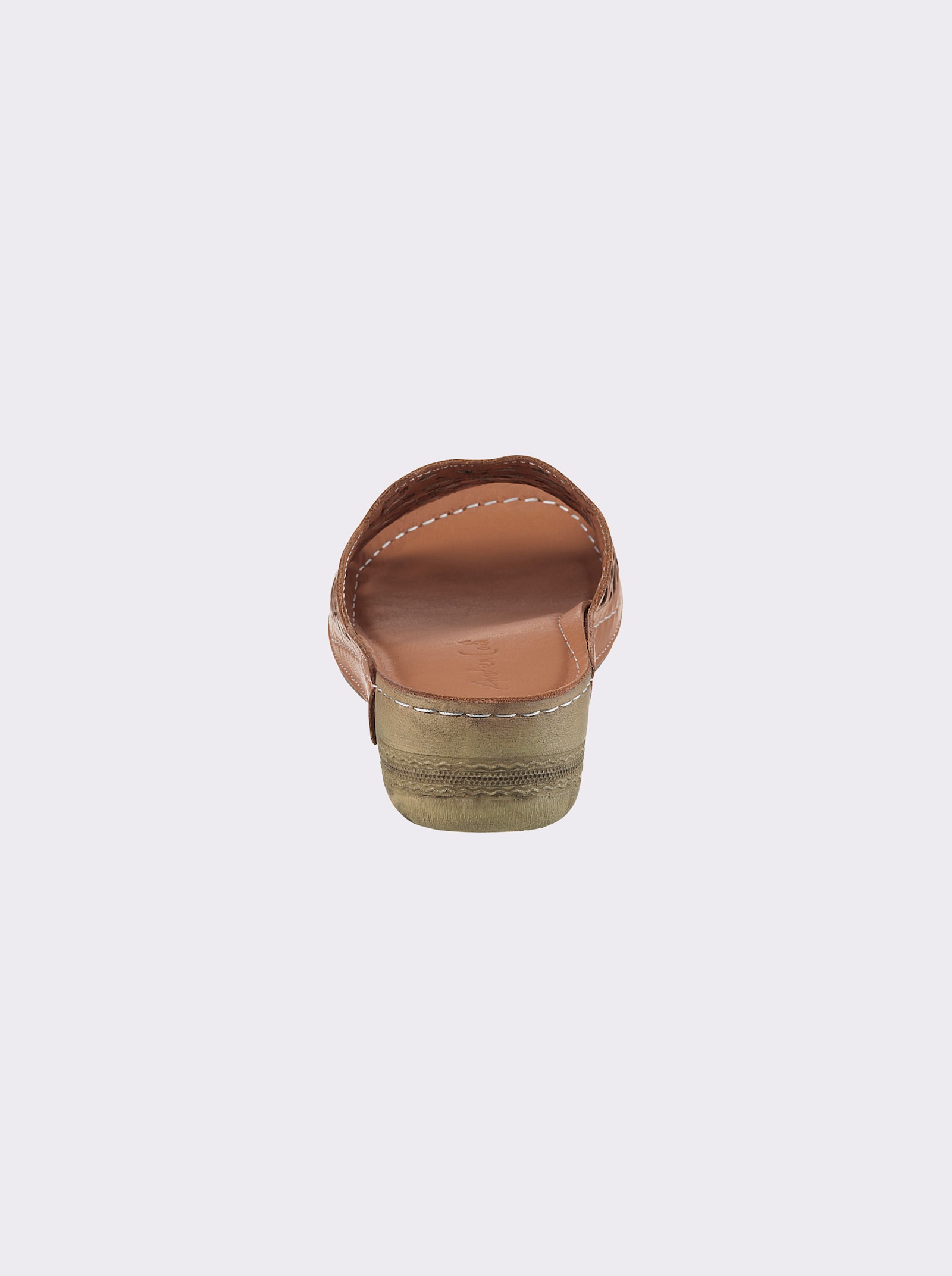Andrea Conti Pantolette mit Handnaht - cognac