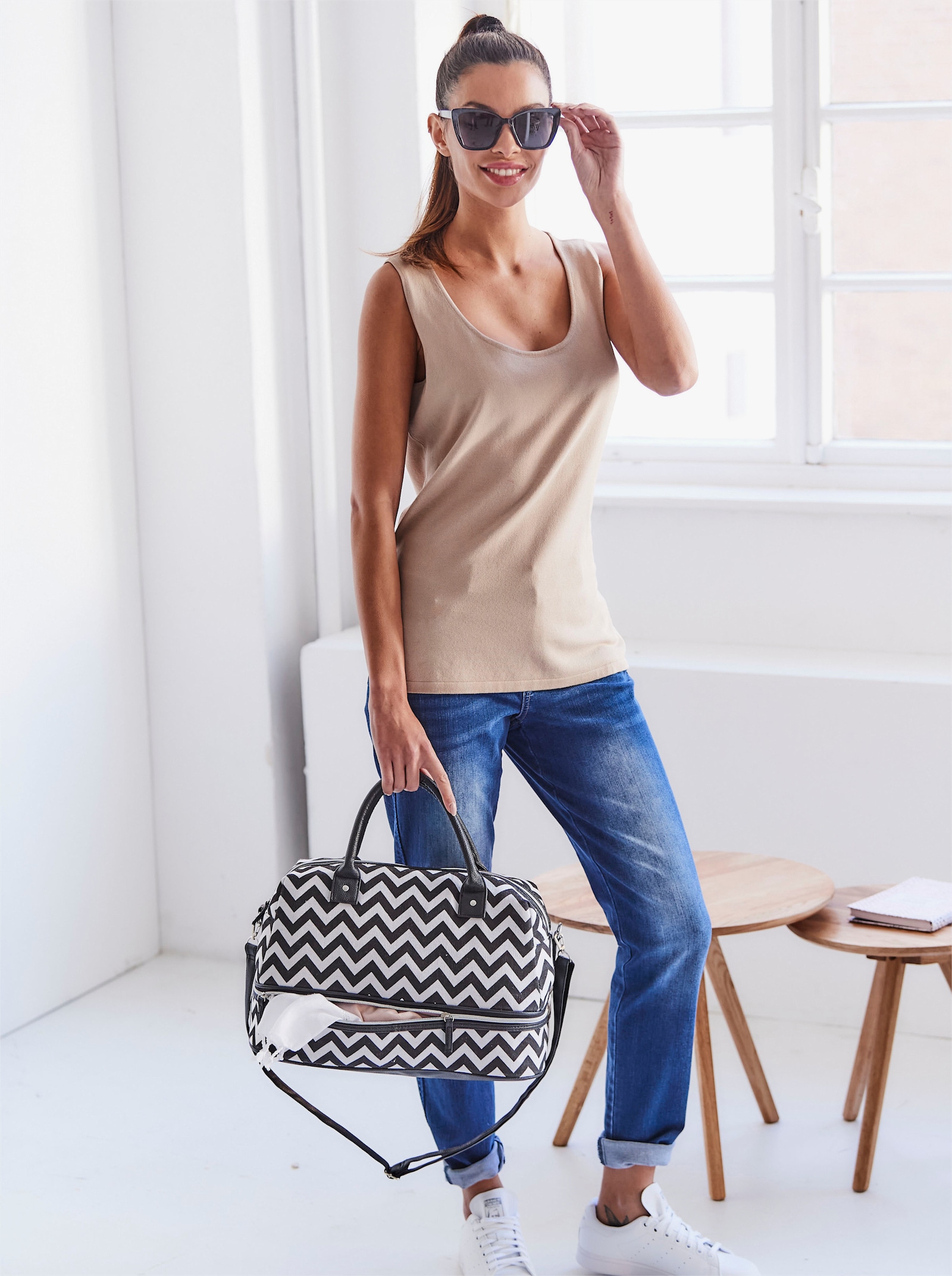 Víkendová taška - biela