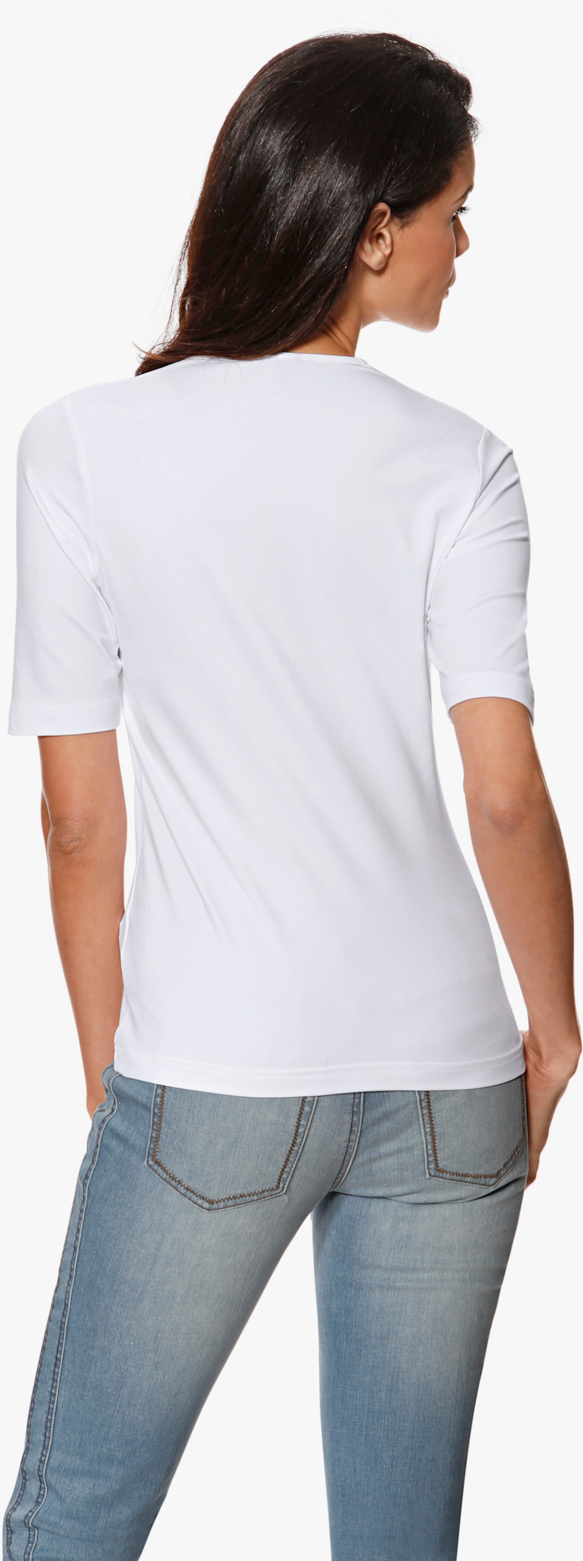 heine V-Shirt - weiss