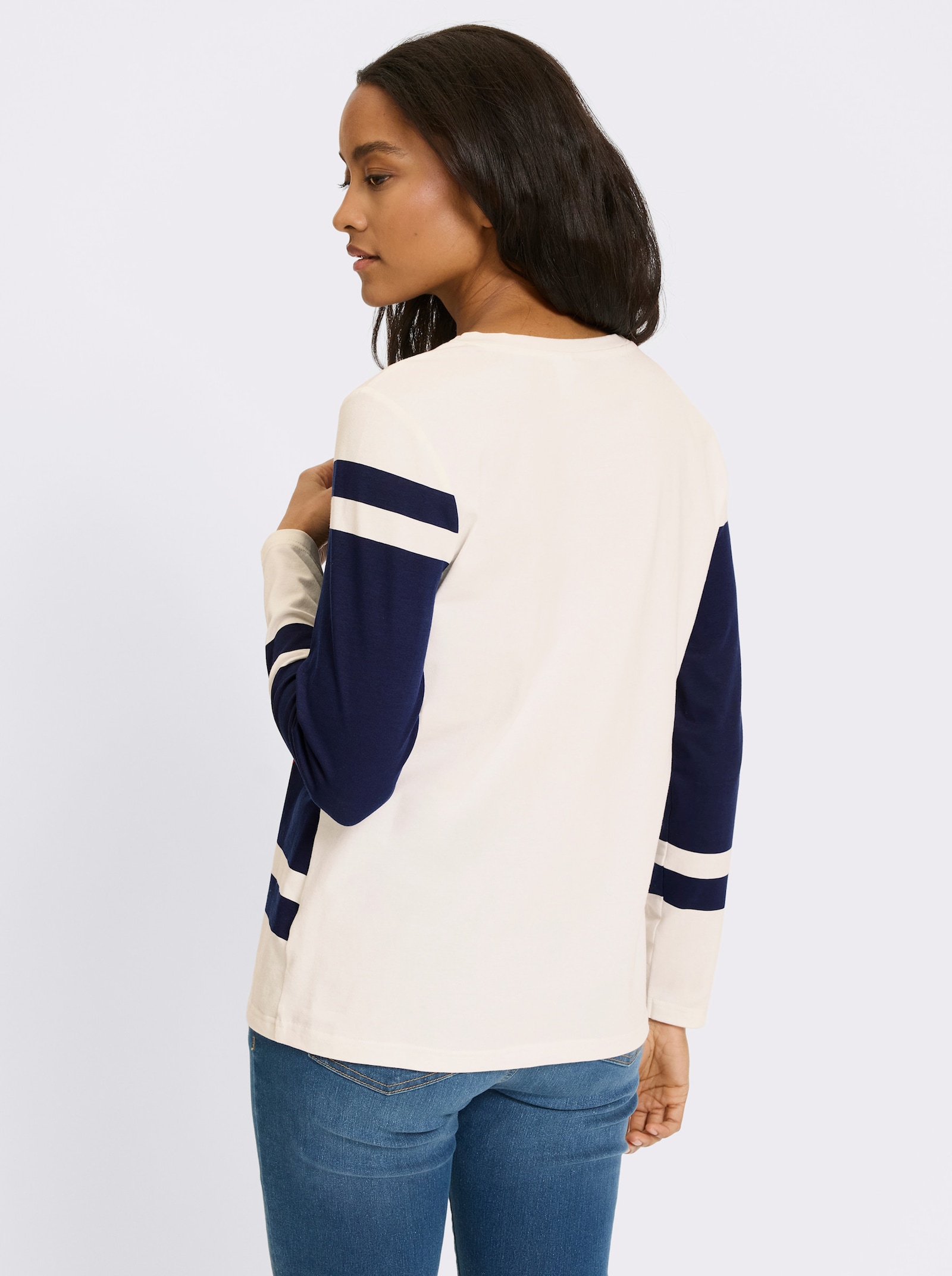 heine Langarmshirt mit Print-Motiv - ecru-bedruckt