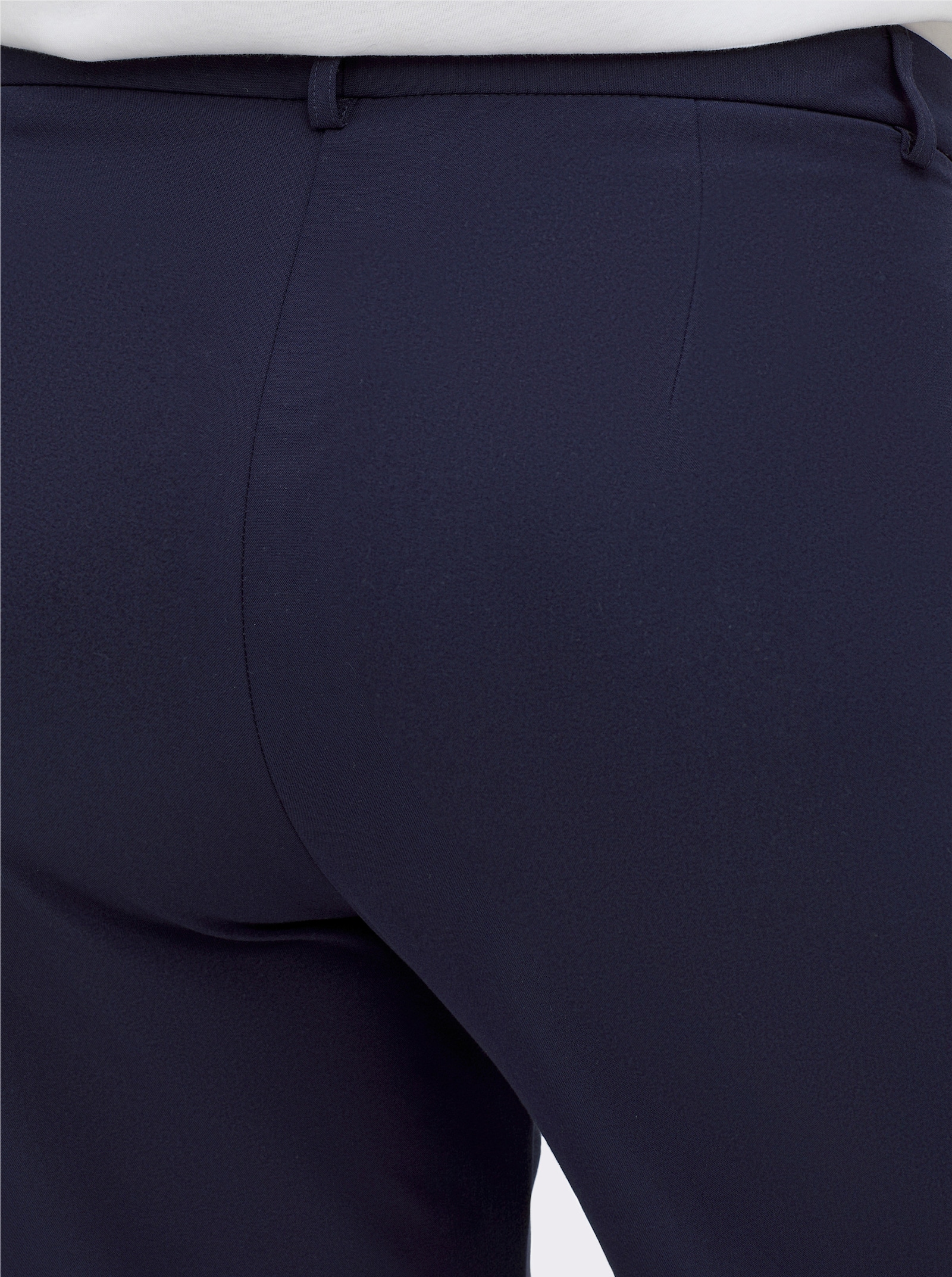 Bügelfaltenhose mit weiten Beinen - marine