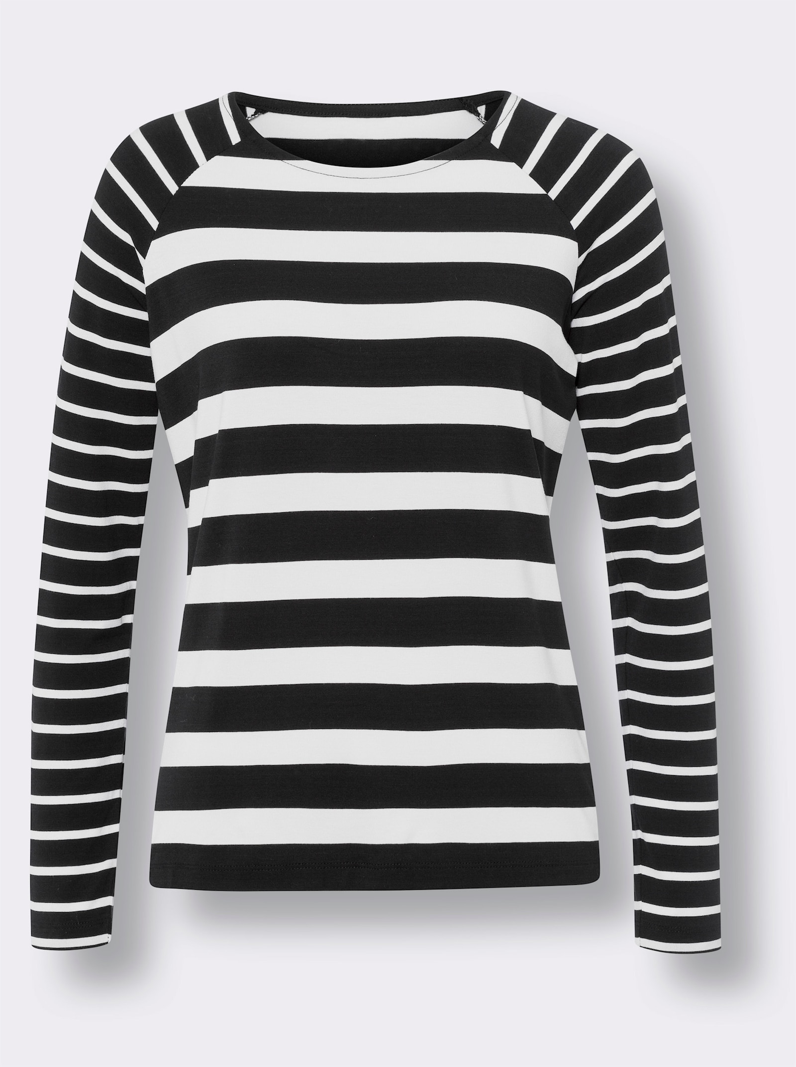 heine Langarmshirt im Streifendessin - schwarz-ecru-gestreift