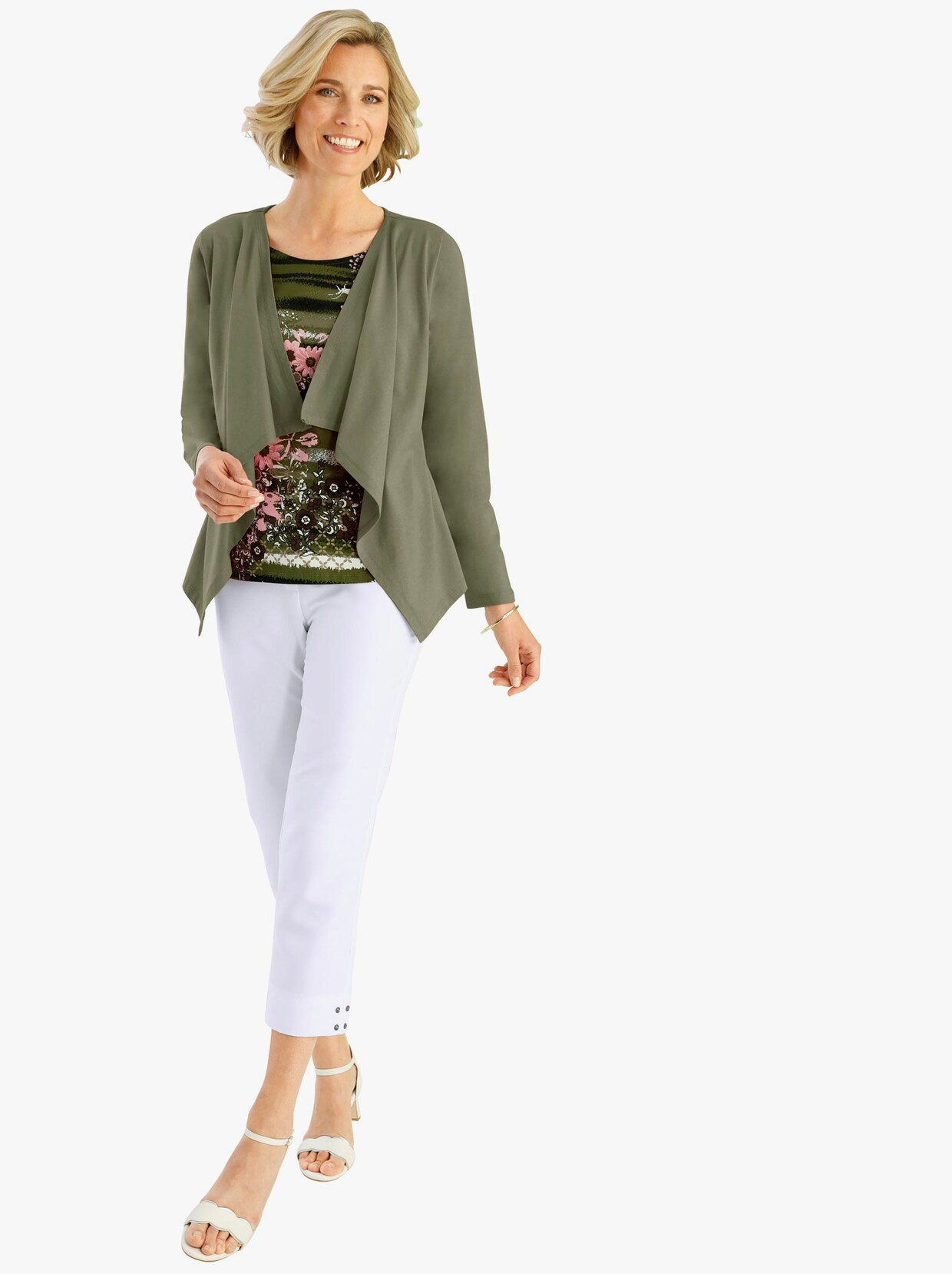 2-in-1-Langarmshirt - khaki
