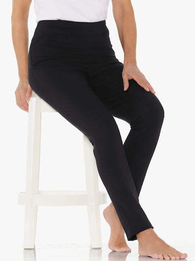 Sweatleggings mit weich angerauter Innenseite - schwarz