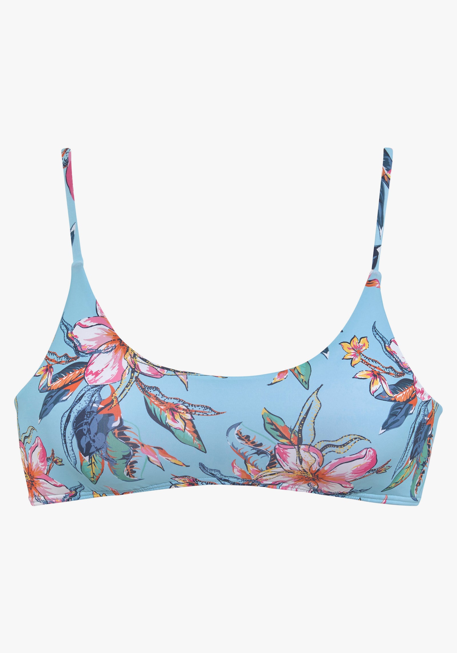 LASCANA Bustier-Bikini-Top - hellblau-bedruckt