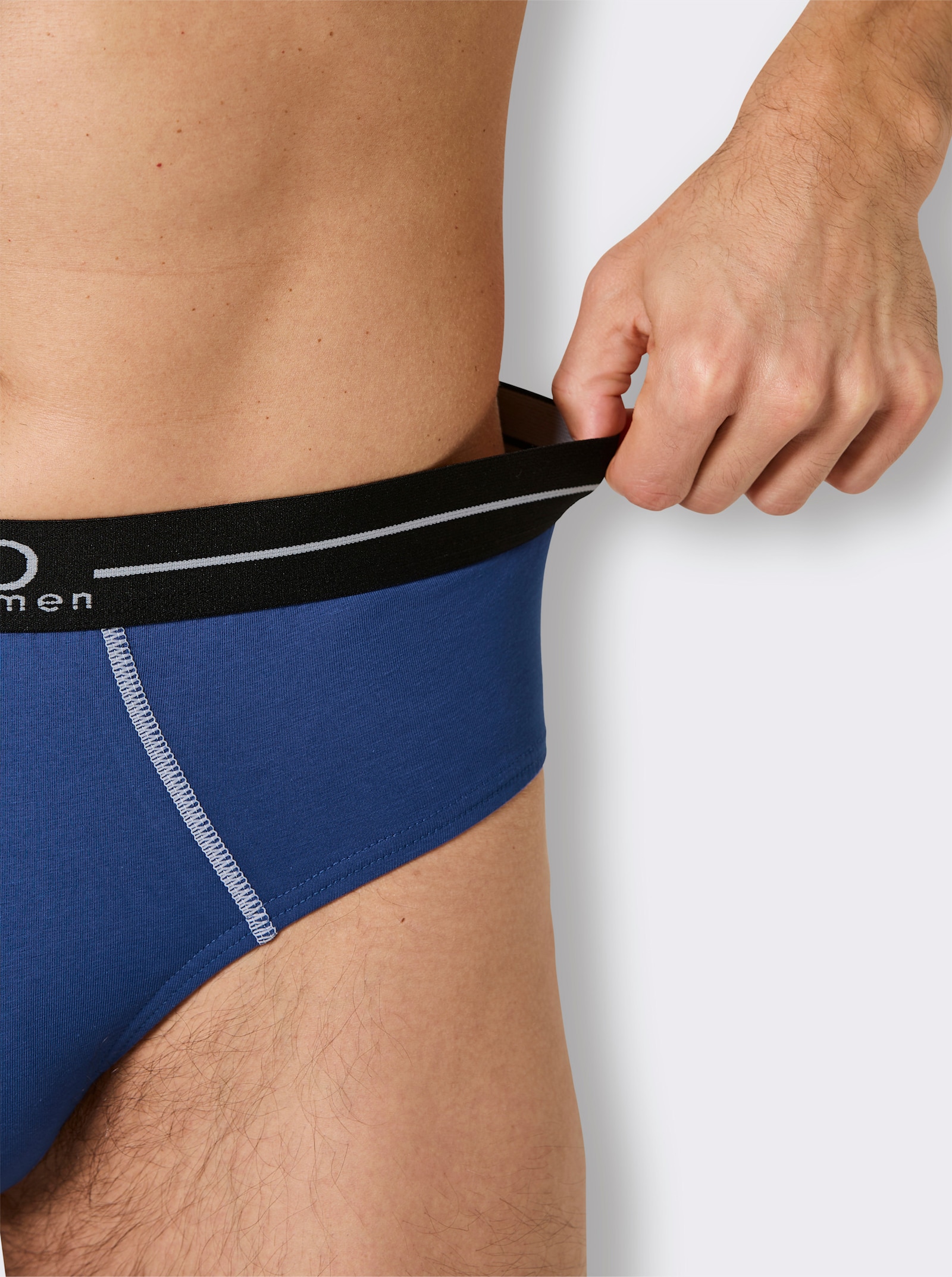 wäschepur men Slip - royalblau + rot + schwarz