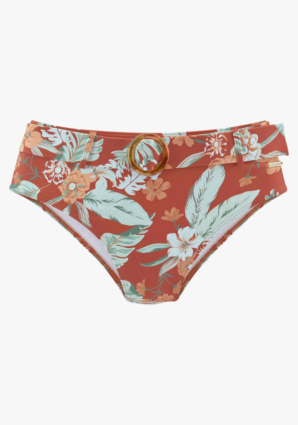 Sunseeker Highwaist bikinibroekje - roestrood bedrukt