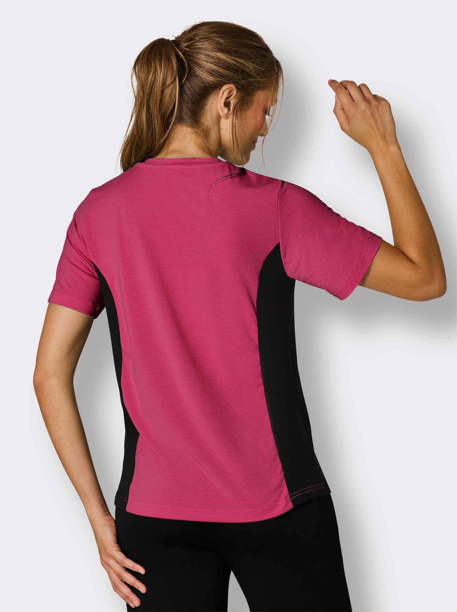 Catamaran Sports Funktionsshirt mit Kontrast-Einsätzen - magenta