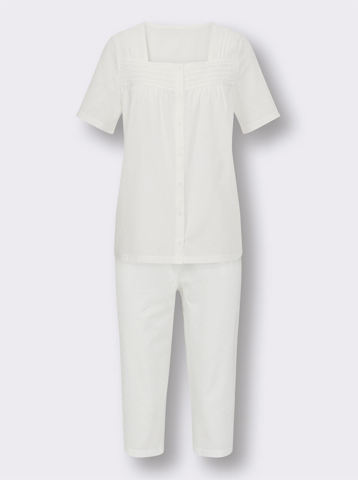 wäschepur Capri-Anzug - weiß