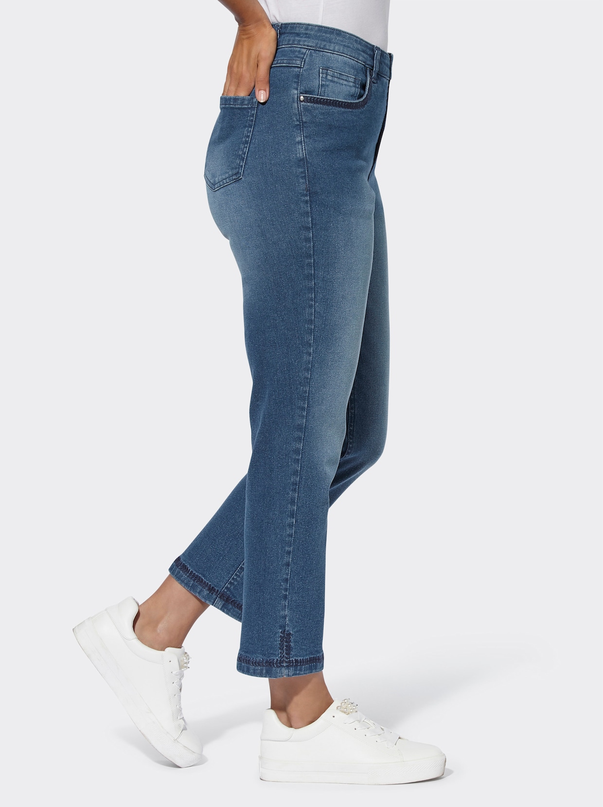 7/8-Jeans - blue-stone-washed