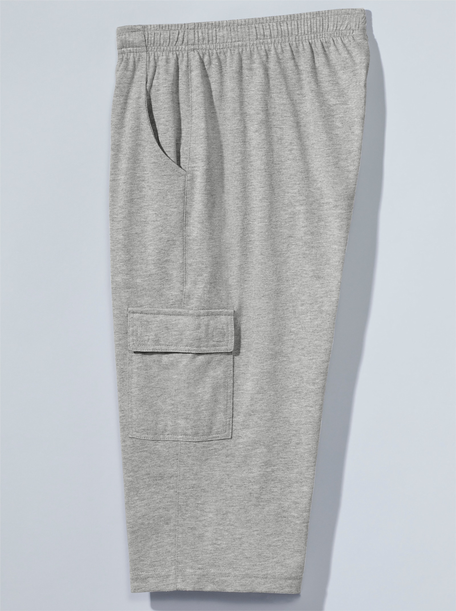 Kalhoty pro volný čas s cargo kapsami, nakládanými - šedá-melír