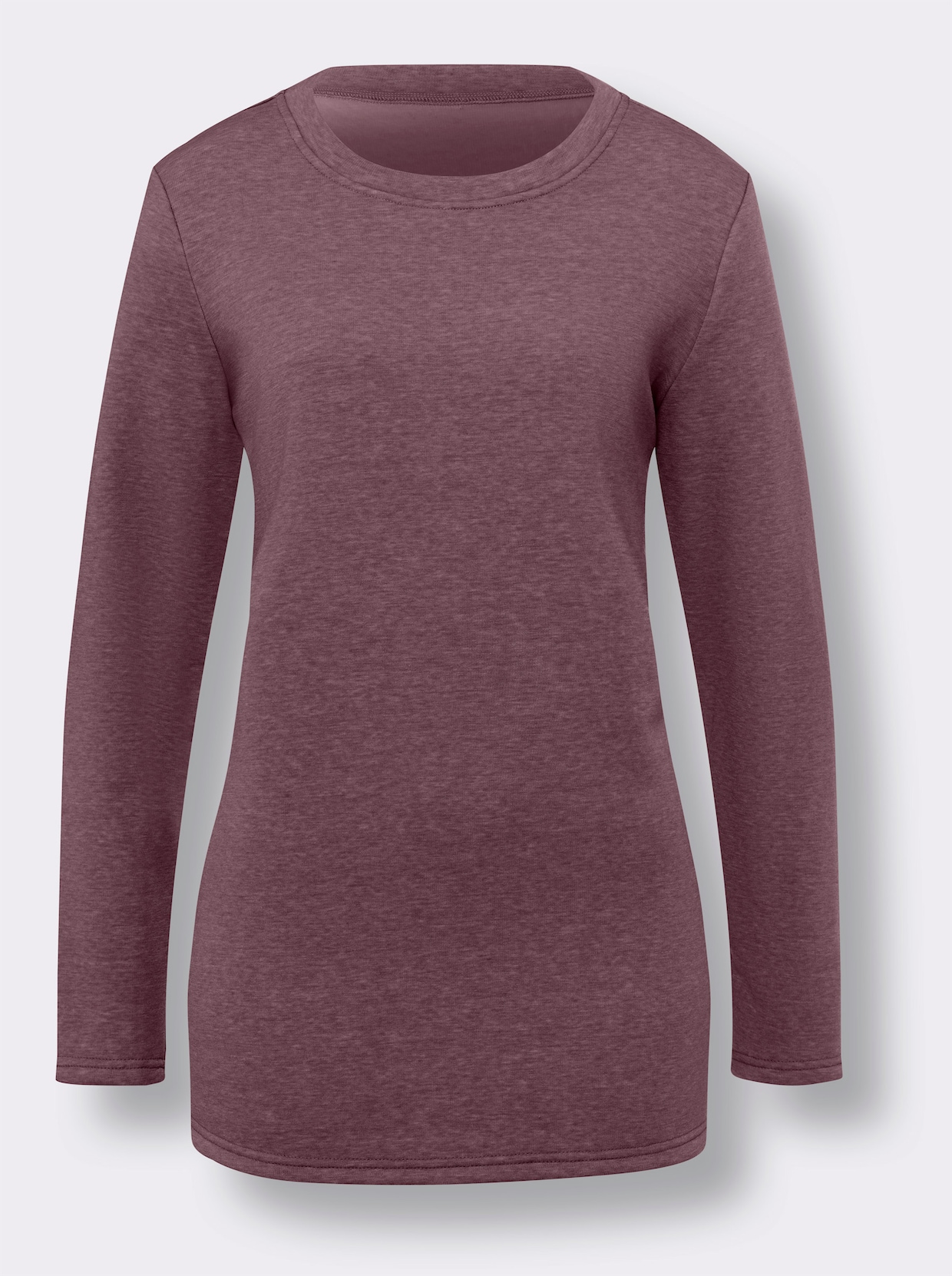 Lang shirt - bordeaux gemêleerd