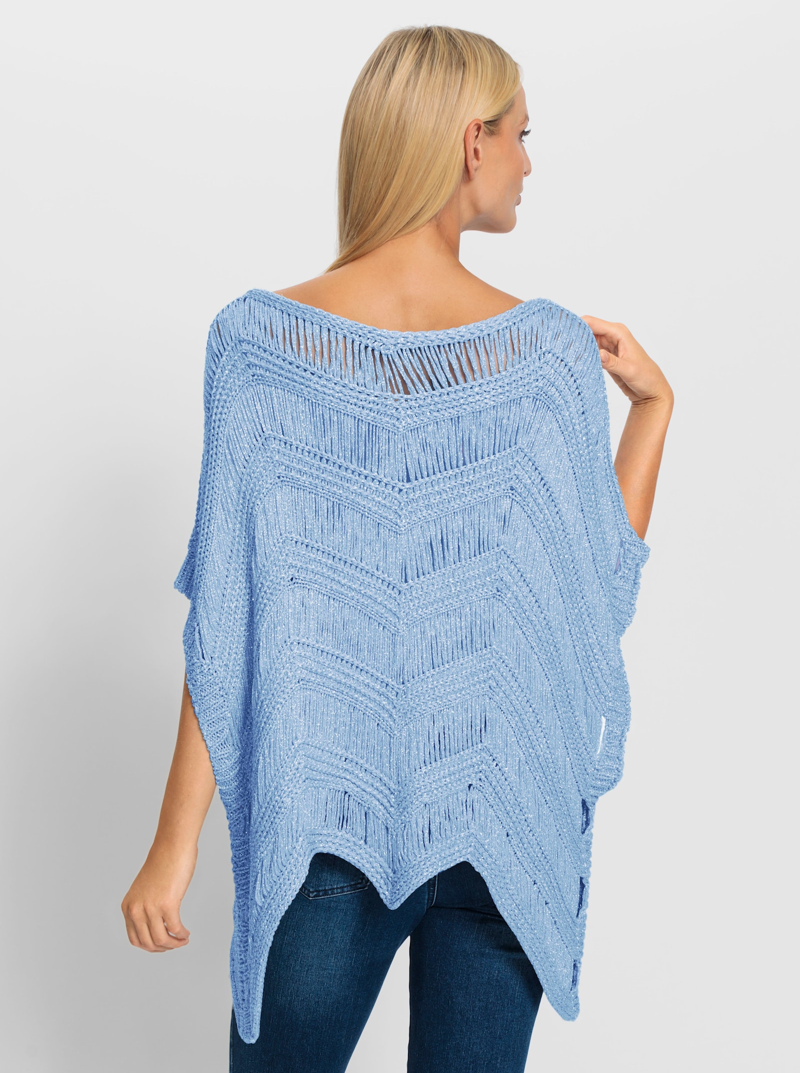 heine Oversize-Pullover mit Glanzgarn - eisblau