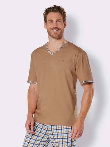 wäschepur men Schlafanzug-Shirt - camel