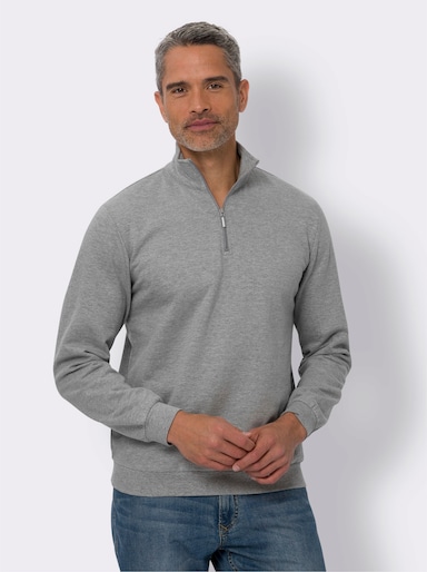 Sweatshirt - hellgrau-meliert