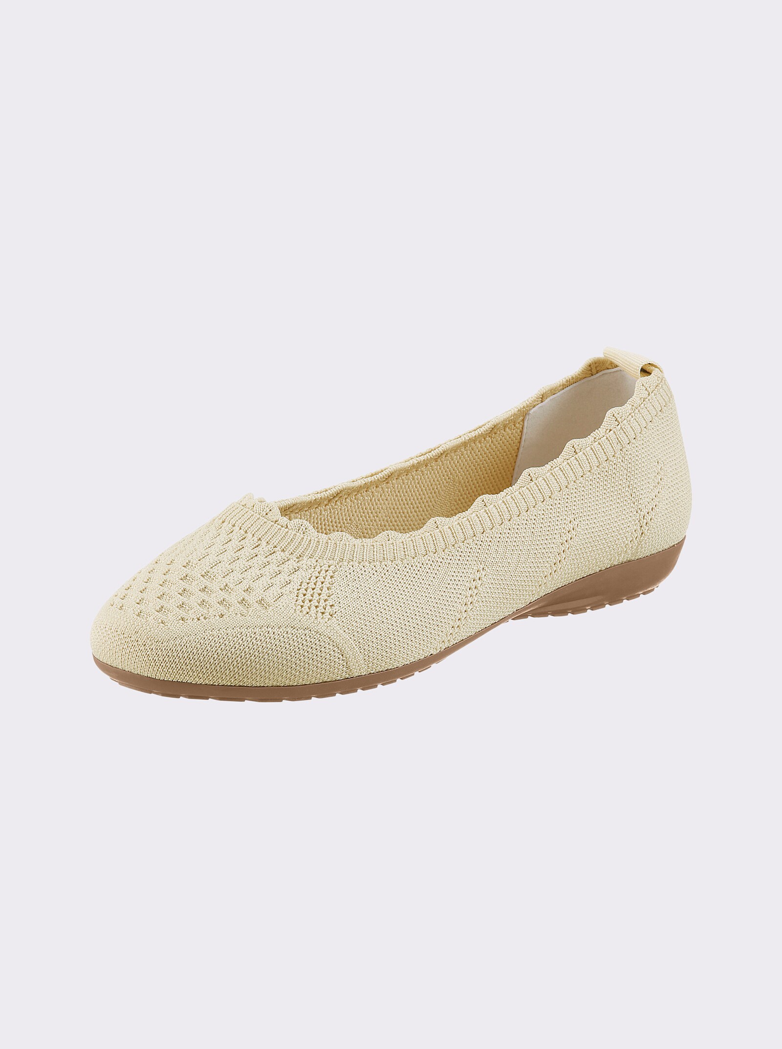airsoft modern+ Slipper aus weichem Textil - beige