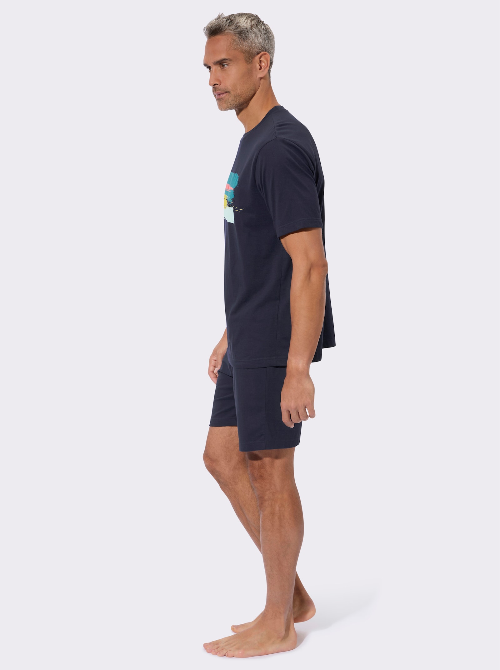 Shorty aus reiner Baumwolle - marine