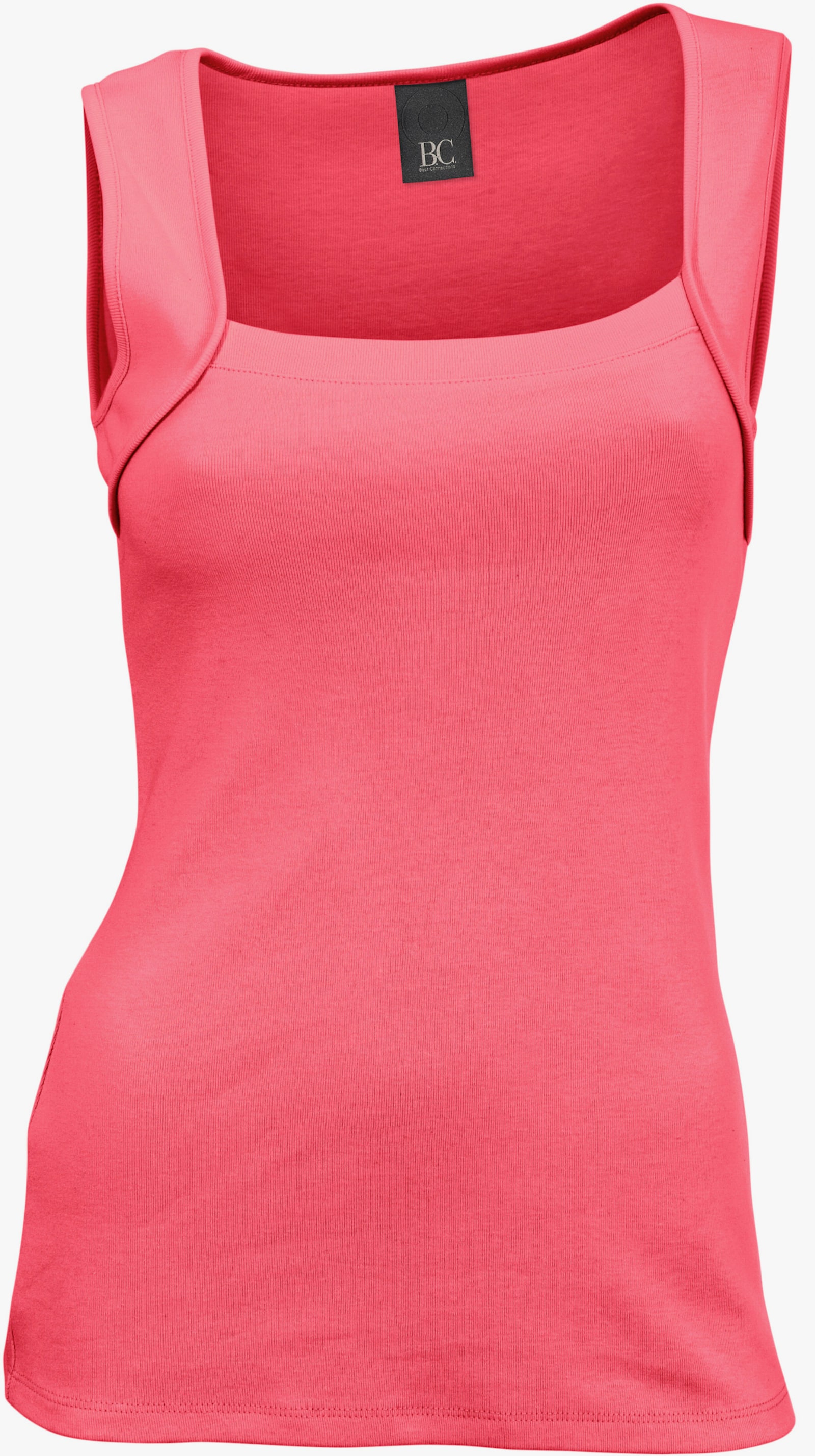 heine Shirttop met vierkante hals - koraal