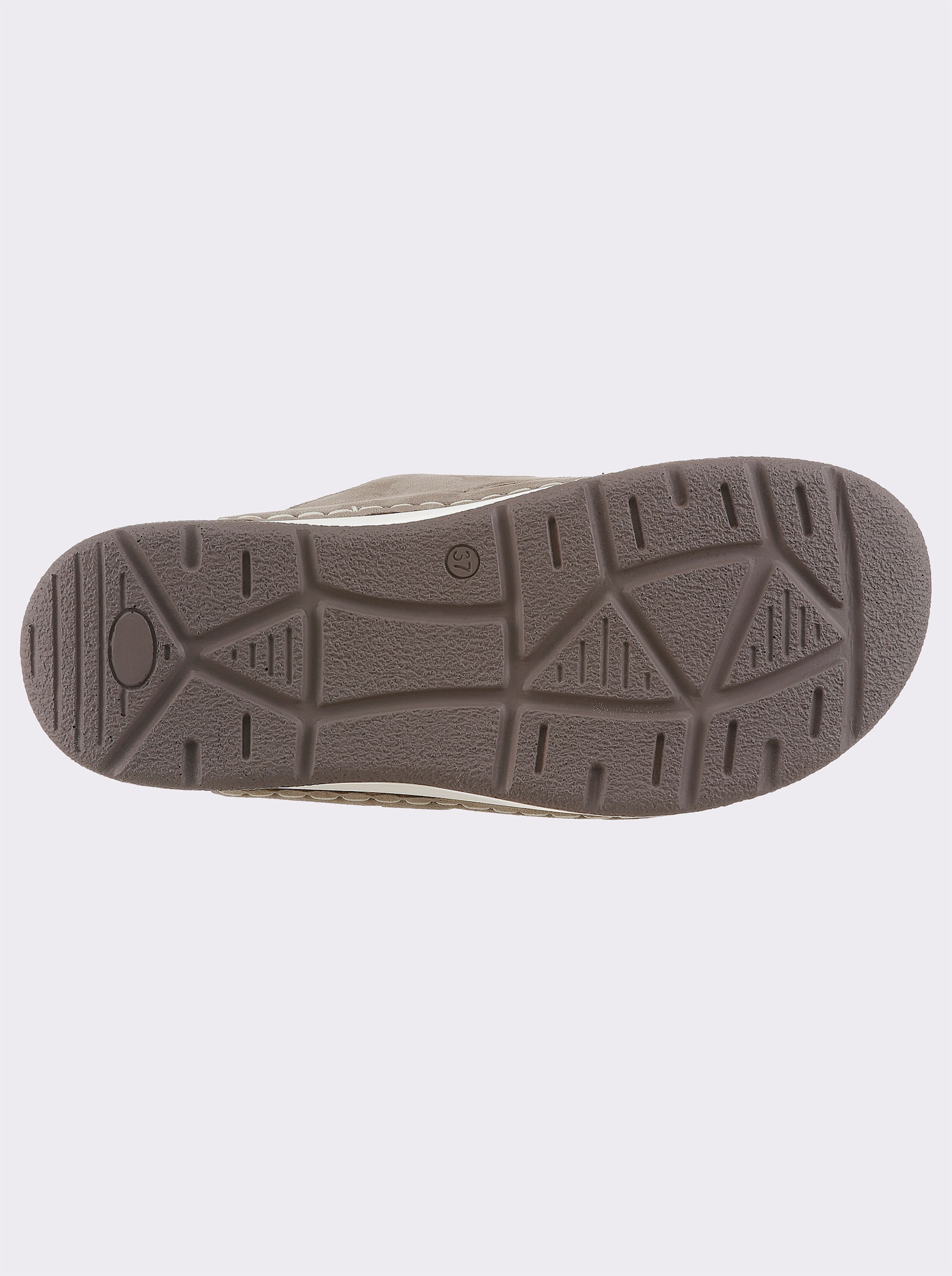 Naturläufer Pantolette für kräftige Füße - taupe