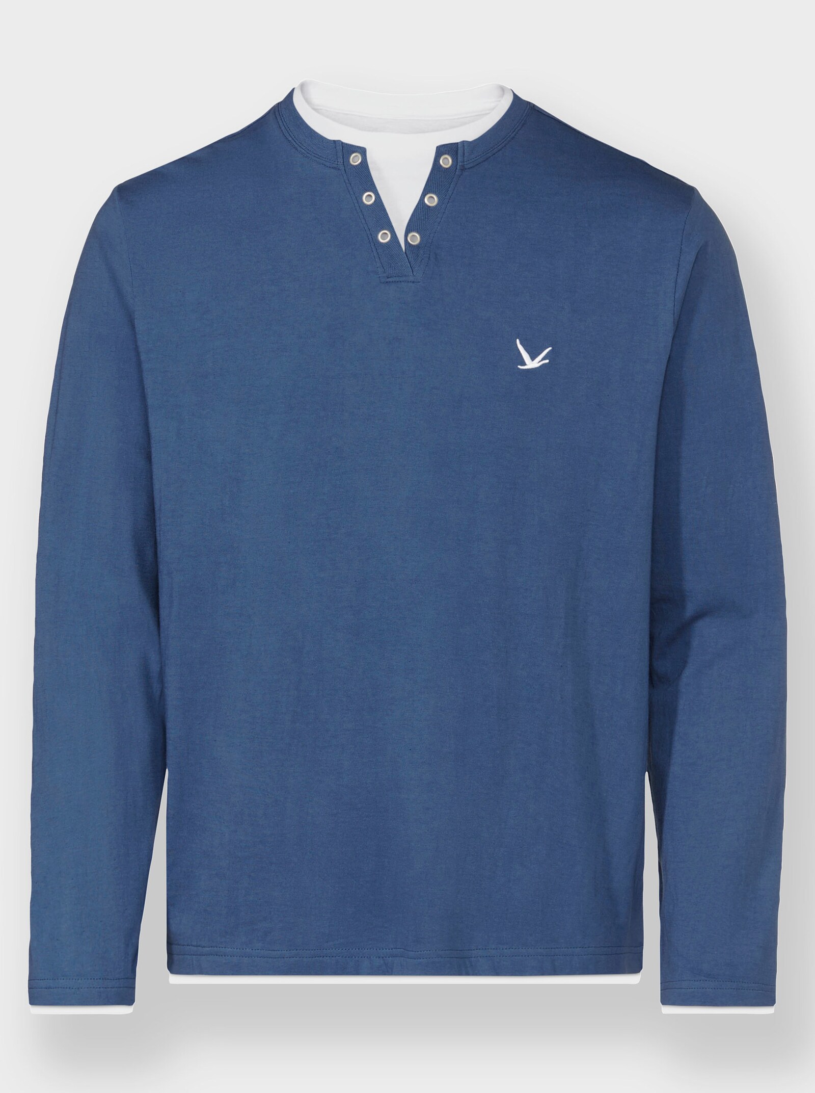 Catamaran Langarmshirt im Doppelpack - jeansblau + aquapetrol