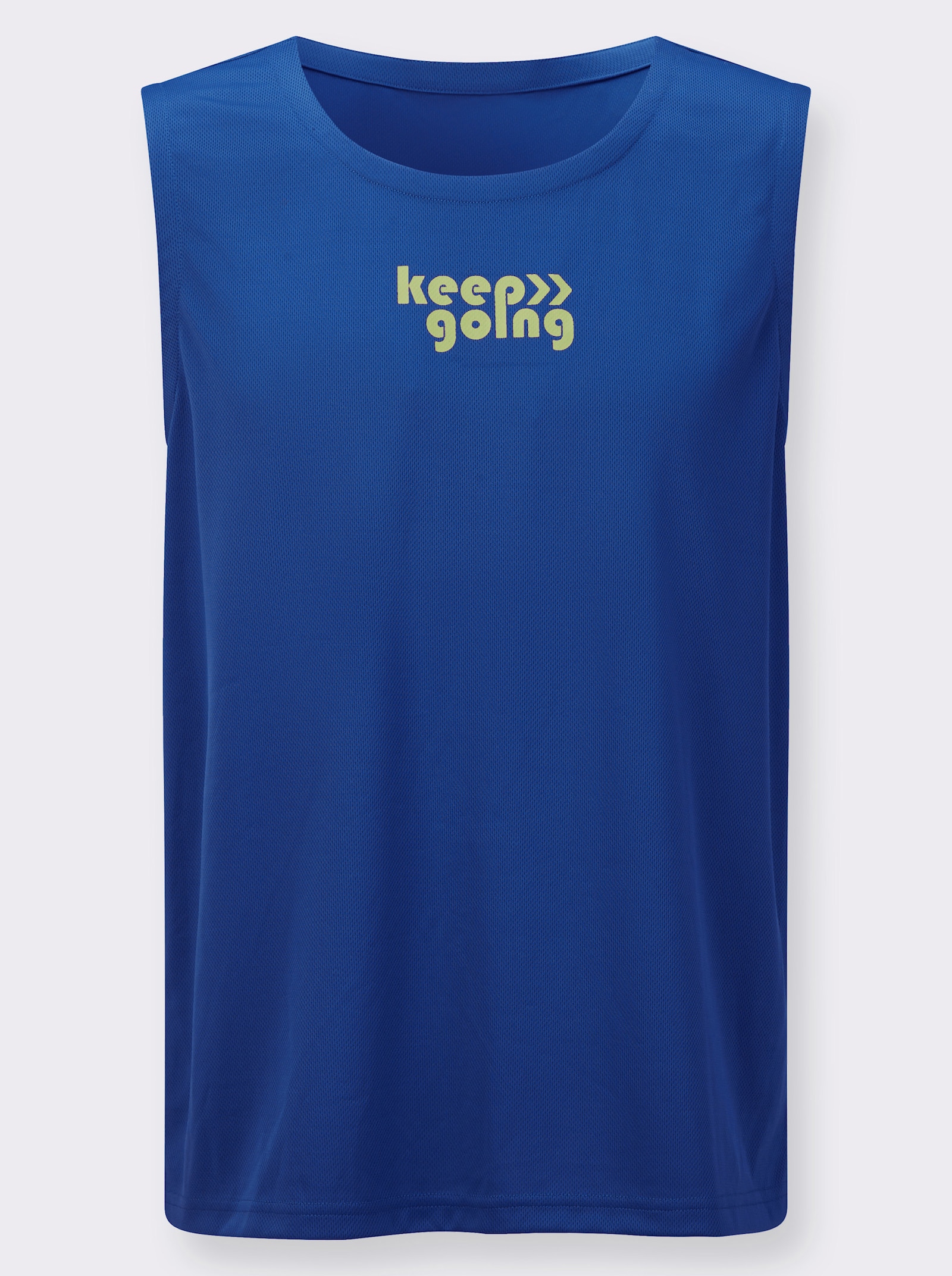 Achselshirt mit platziertem Schriftzug - royalblau