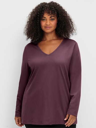 sheego Langarmshirt - burgund