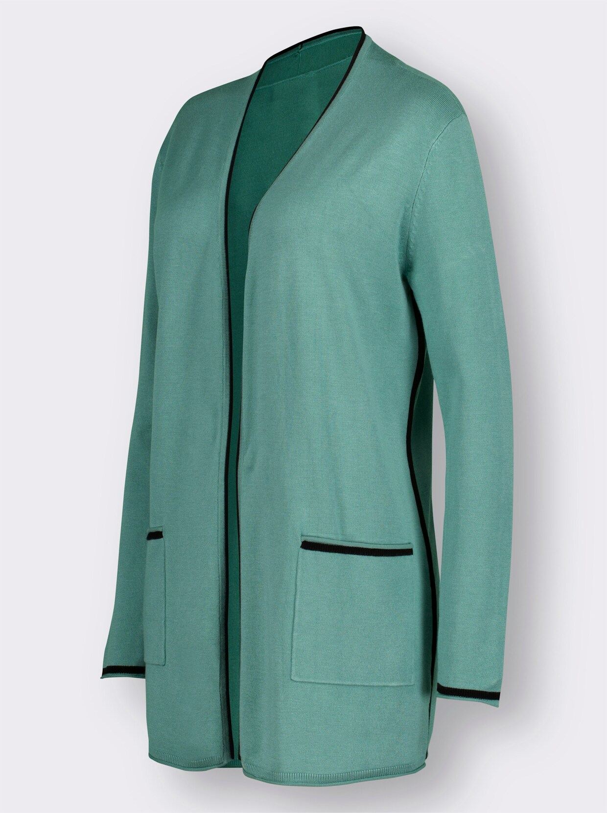 Cardigan - salbei-schwarz