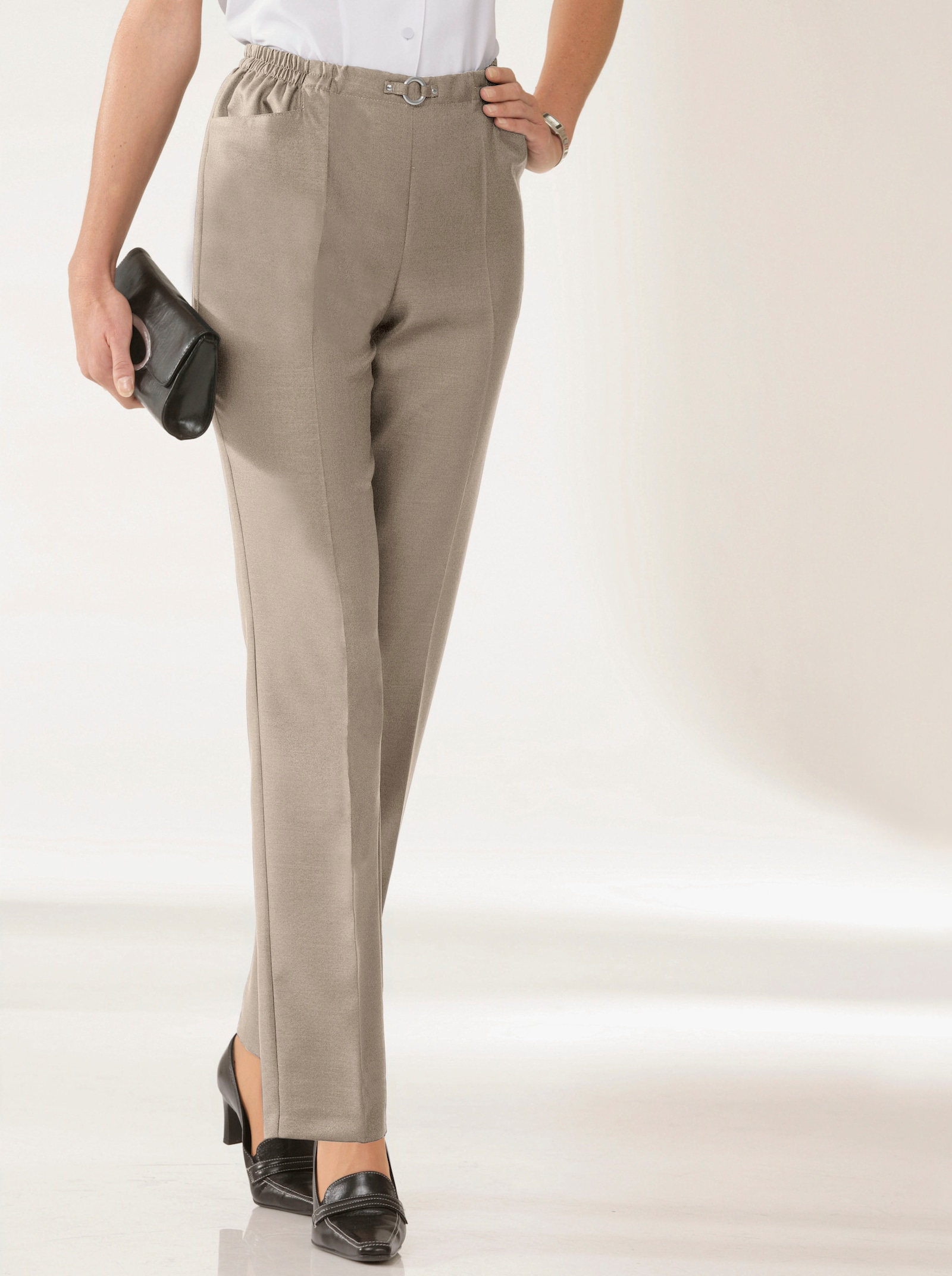 Schlupfhose im Doppelpack - camel + camel-kariert