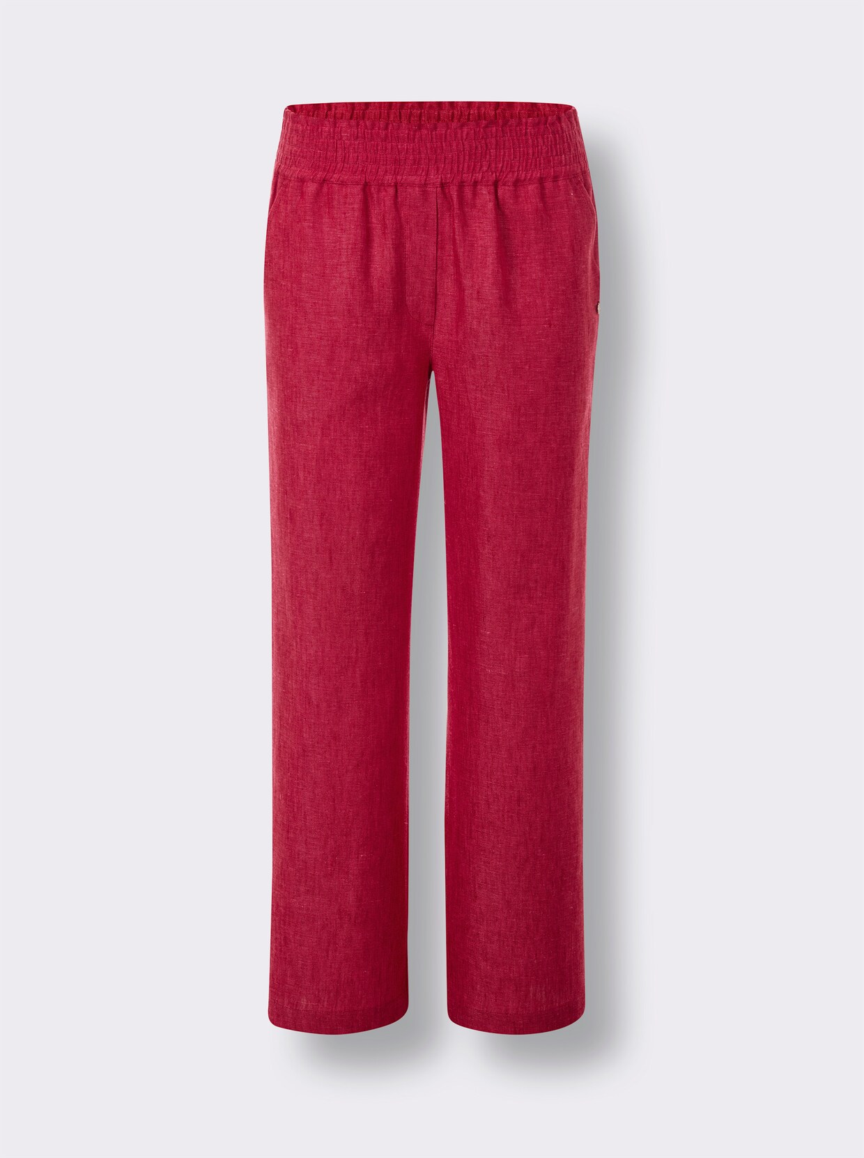 CREATION L PREMIUM Leinenhose - rot-meliert