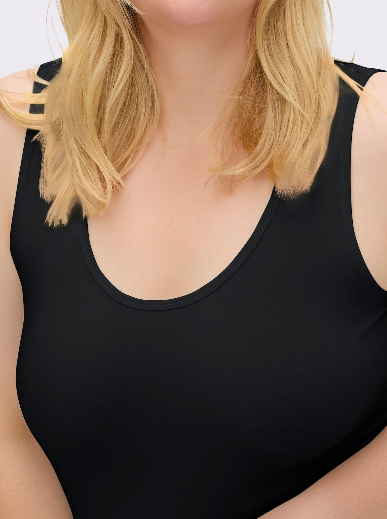 wäschepur Achseltop mit breiten Trägern - schwarz