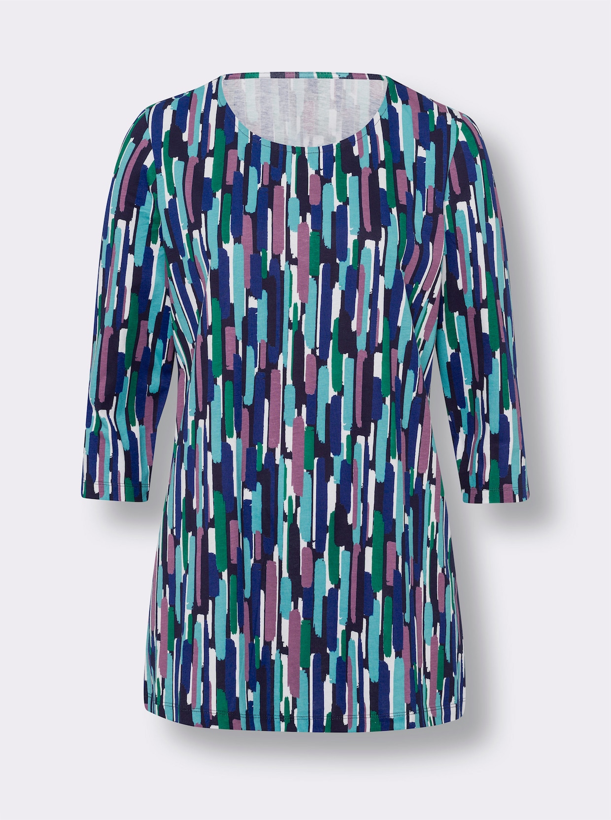 Longshirt - ozean-violett-bedruckt