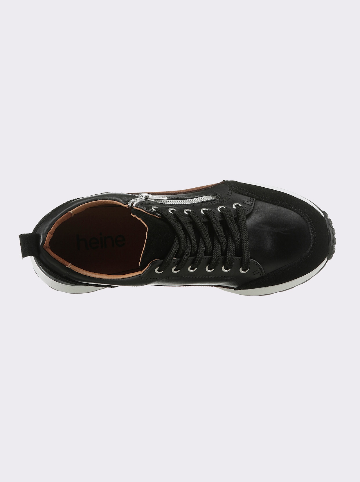 heine Sneaker - zwart/bruin