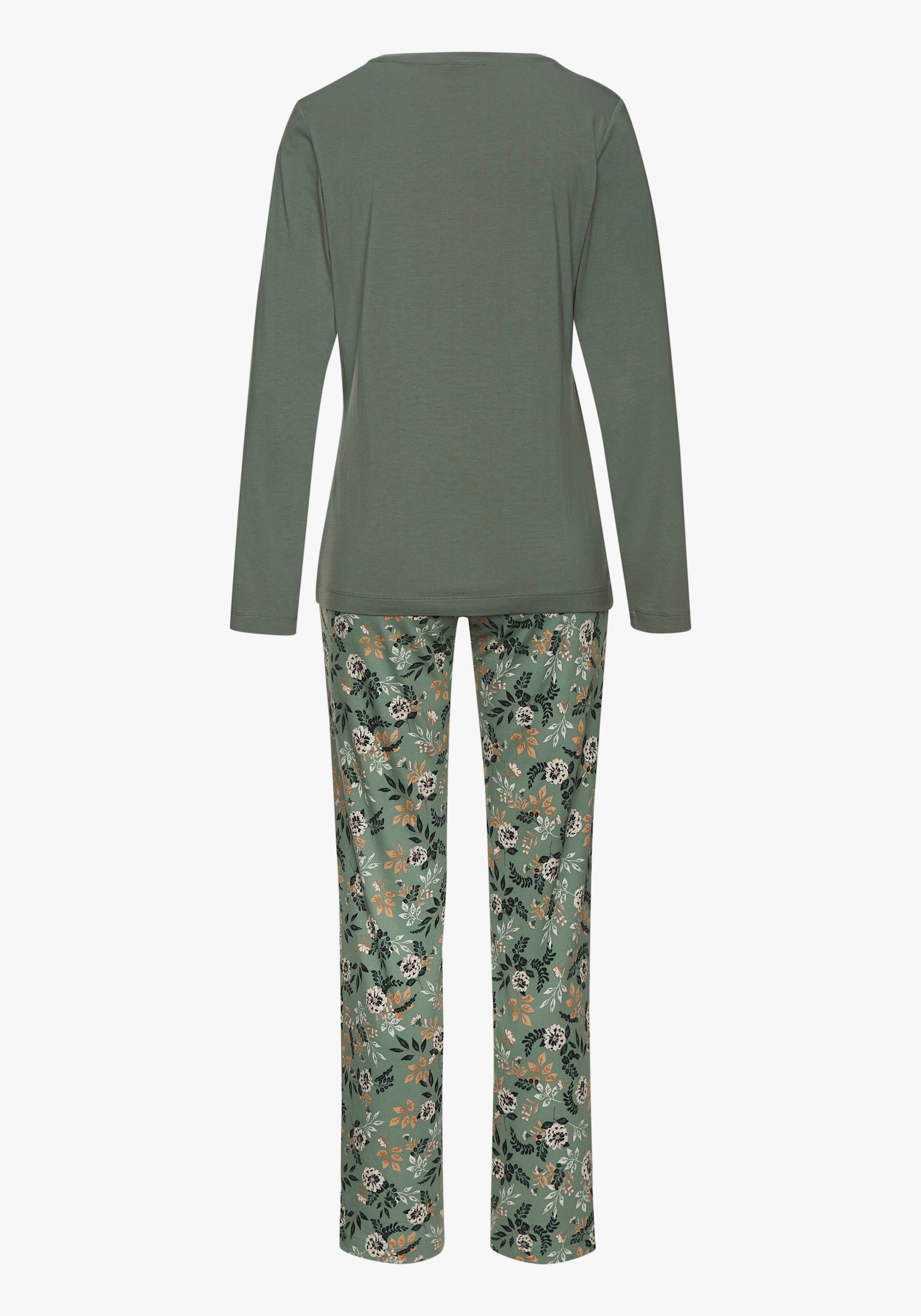 Vivance Dreams Pyjama - grün geblümt