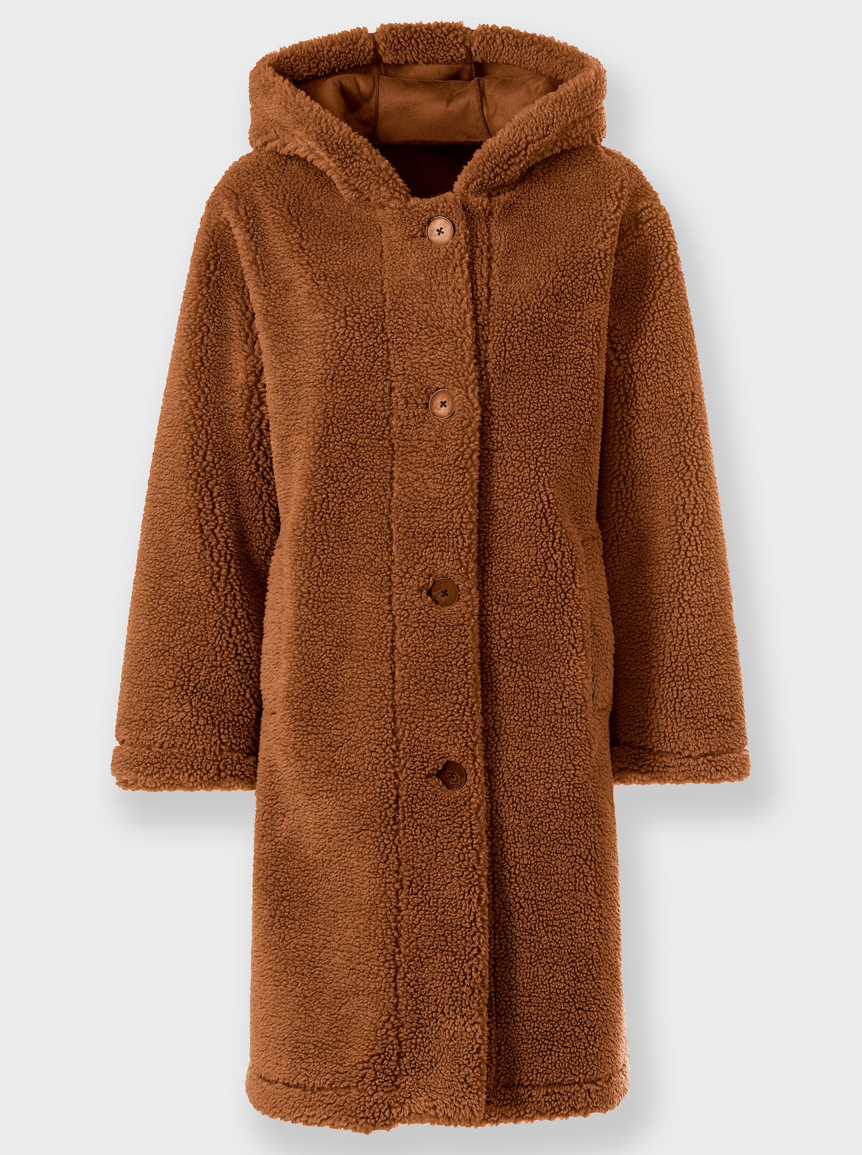heine Fleecemantel - cognac