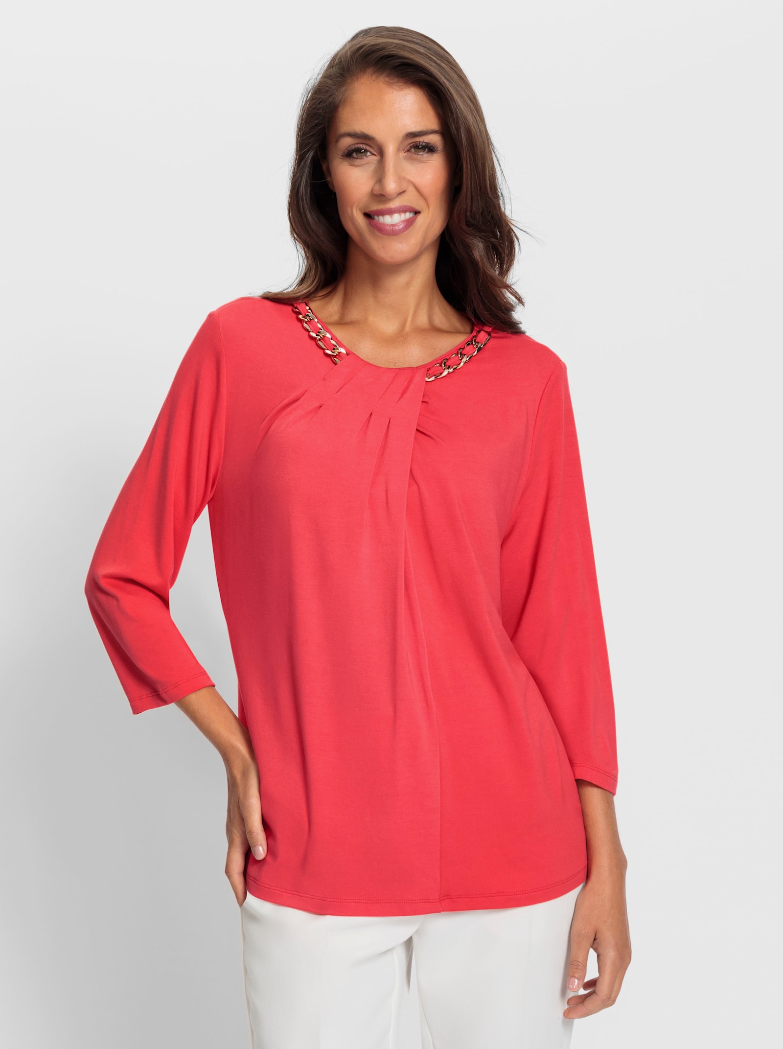 heine 3/4-Arm-Shirt mit Kettenverzierung - hummer