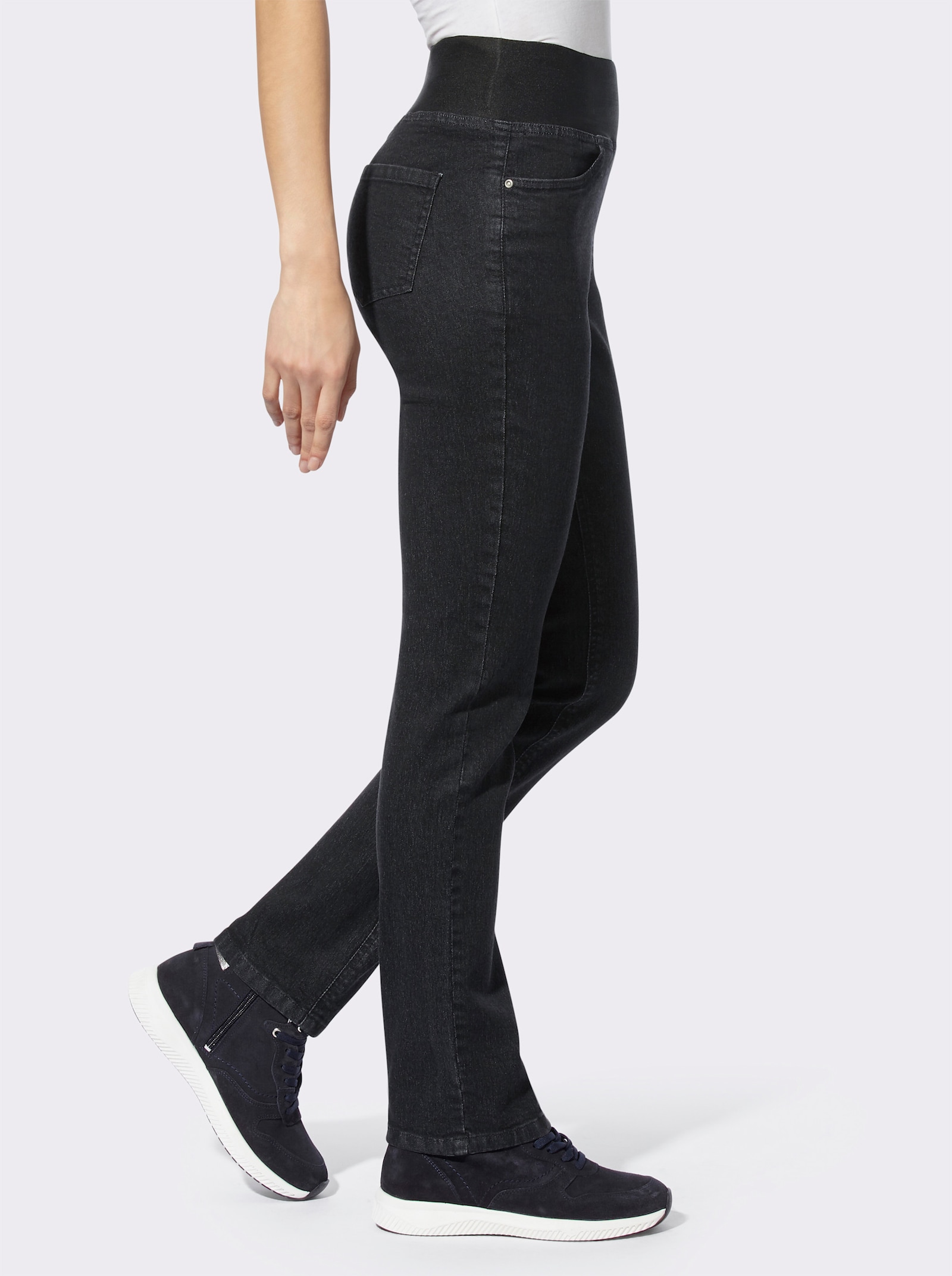 heine Schlupfjeans mit geradem Bein - black denim