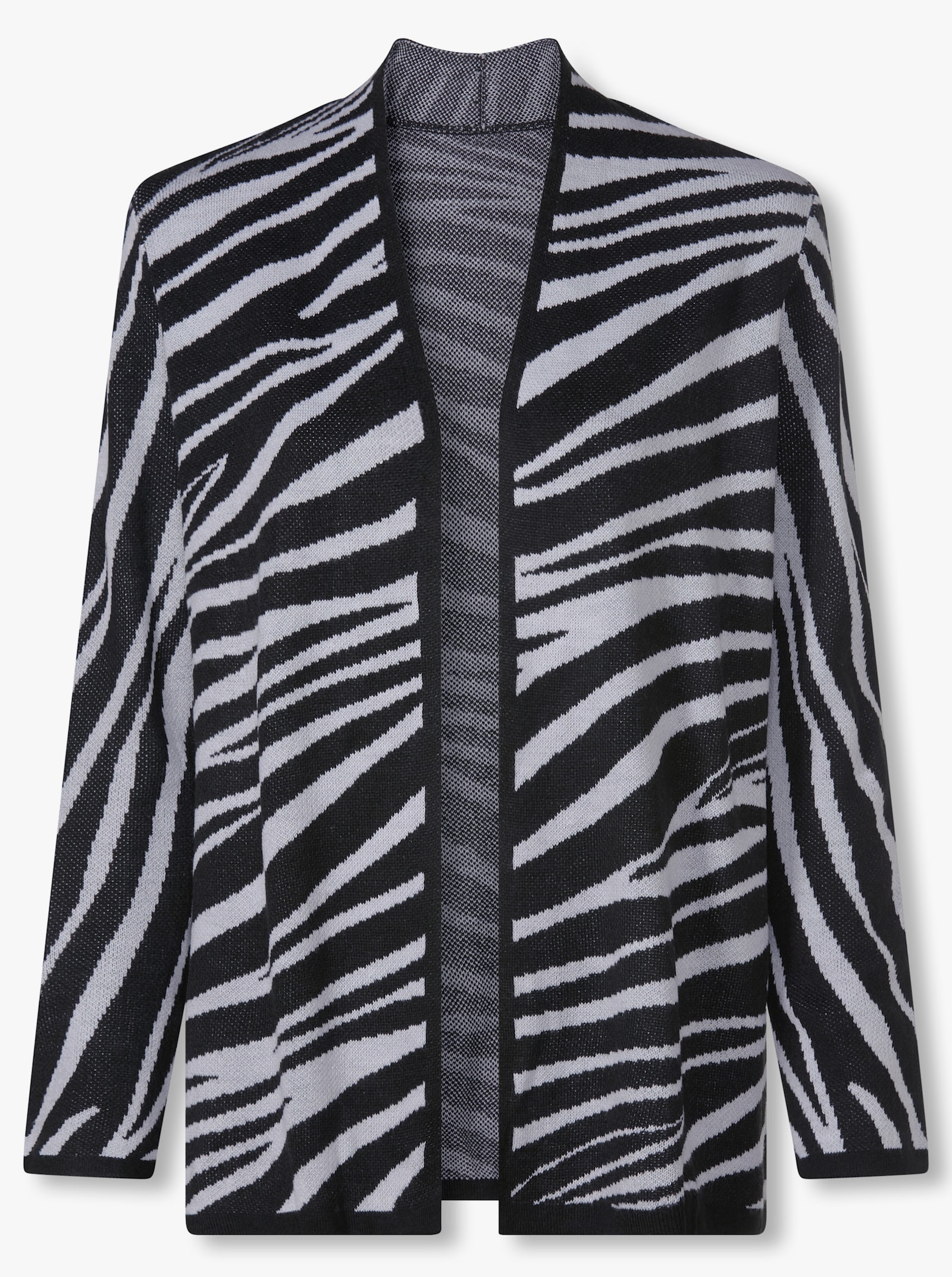 Strickjacke - schwarz-weiß