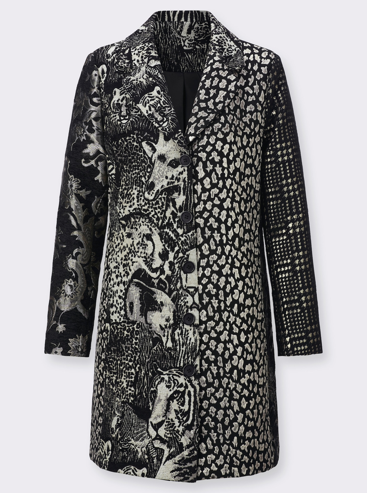 Mainpol Jacquardblazer - zwart/zand