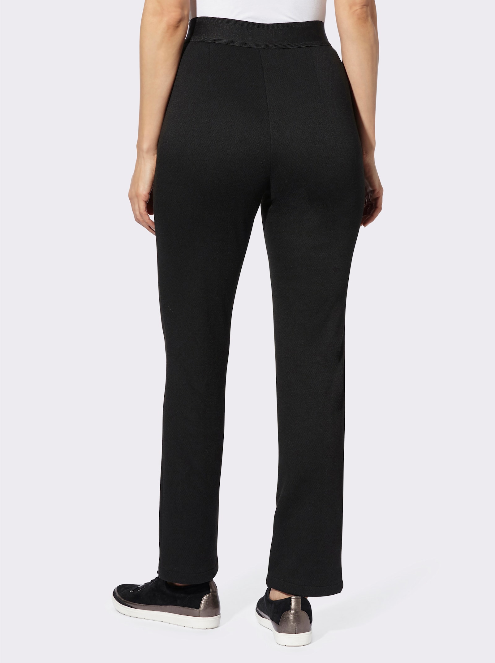 Schlupfhose in Jacquard-Qualität - schwarz