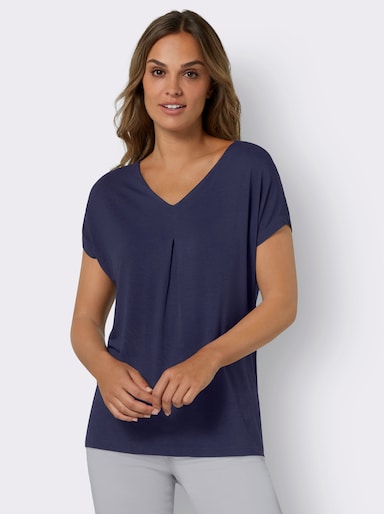 Shirt in Viskose-Qualität - nachtblau