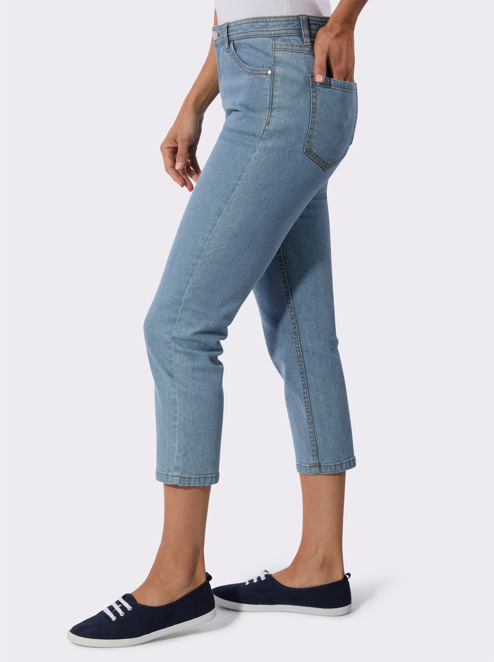 5-Pocket-Jeans mit Stretch-Anteil - blue-bleached