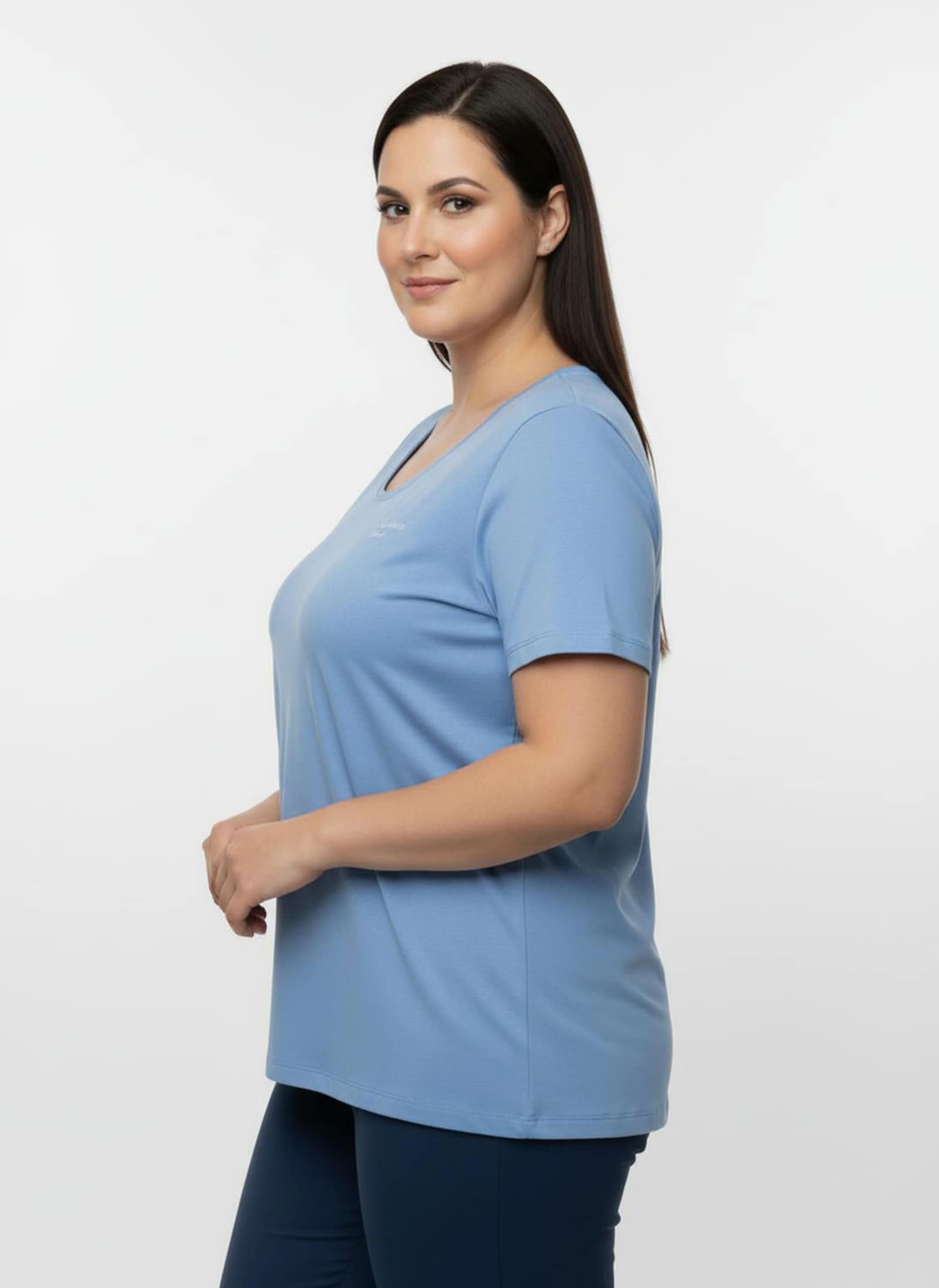 Catamaran Sports Sportshirt mit Stickerei - marine + hellblau