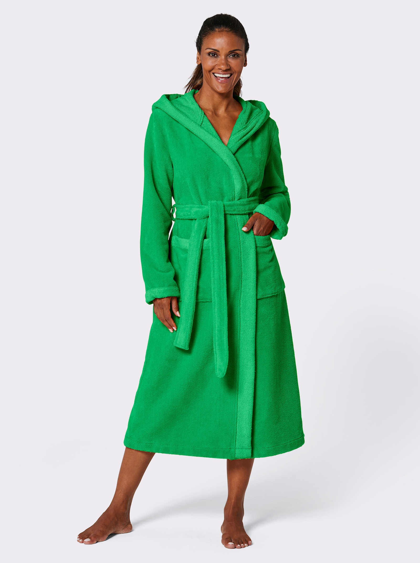 Plantier Bademantel - grasgrün