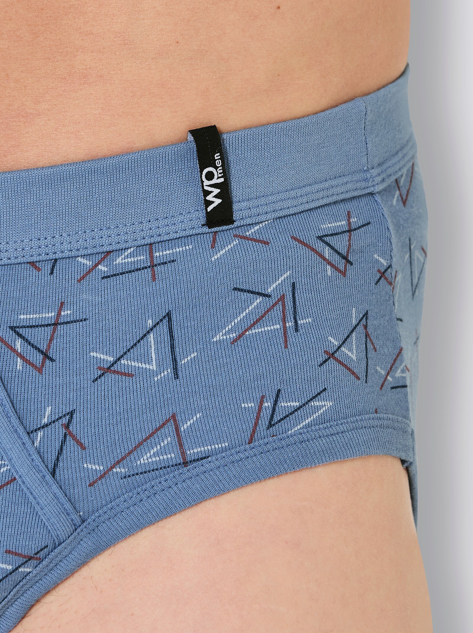 wäschepur men Slip - mittelblau + marine + dunkelrot