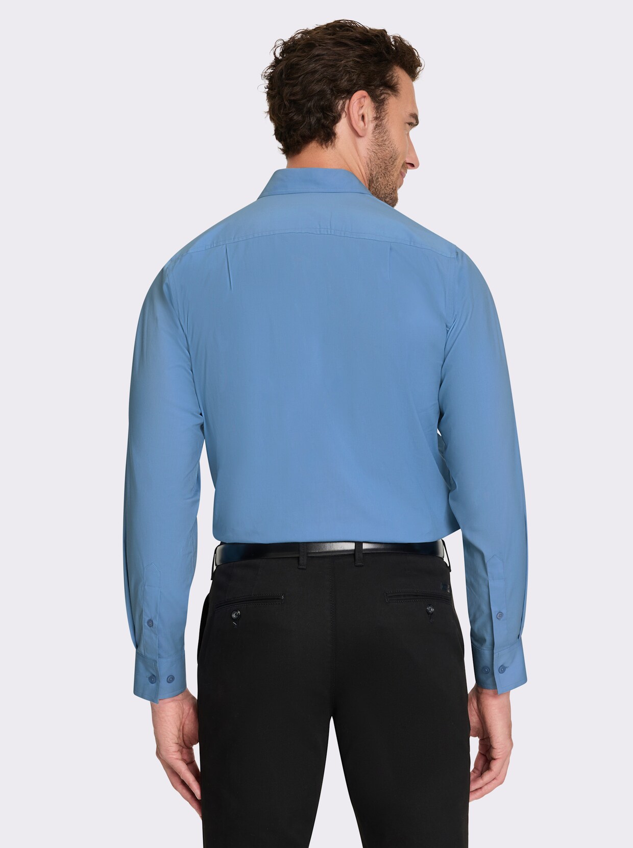 Marco Donati Langarmhemd - himmelblau
