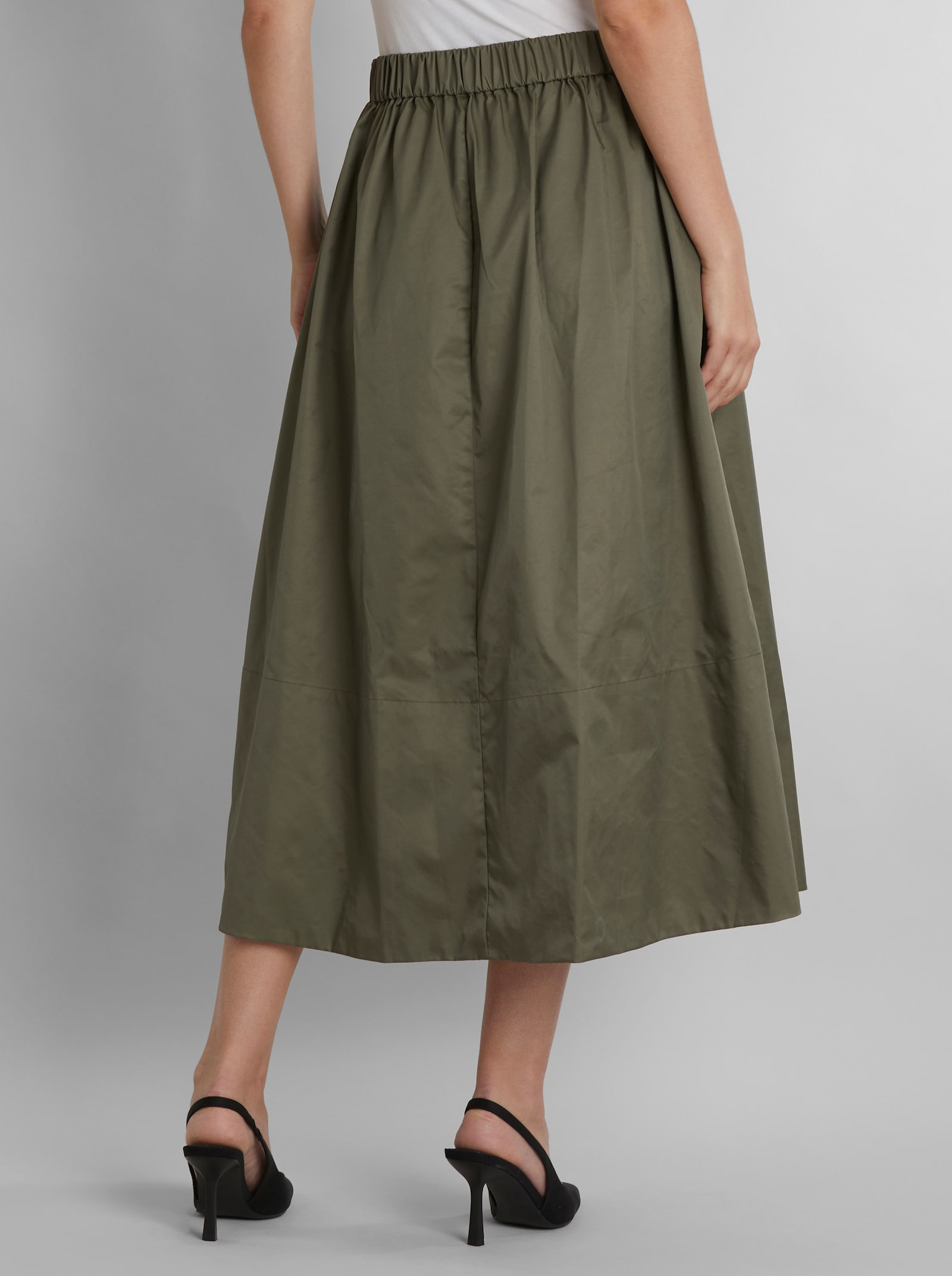 heine Schlupfrock mit leichtem Glanz - oliv